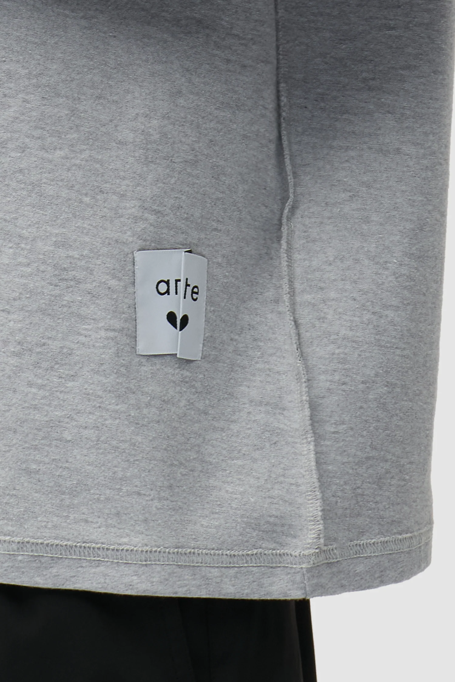 T-shirt à étiquette réversible - Gris - Image 9