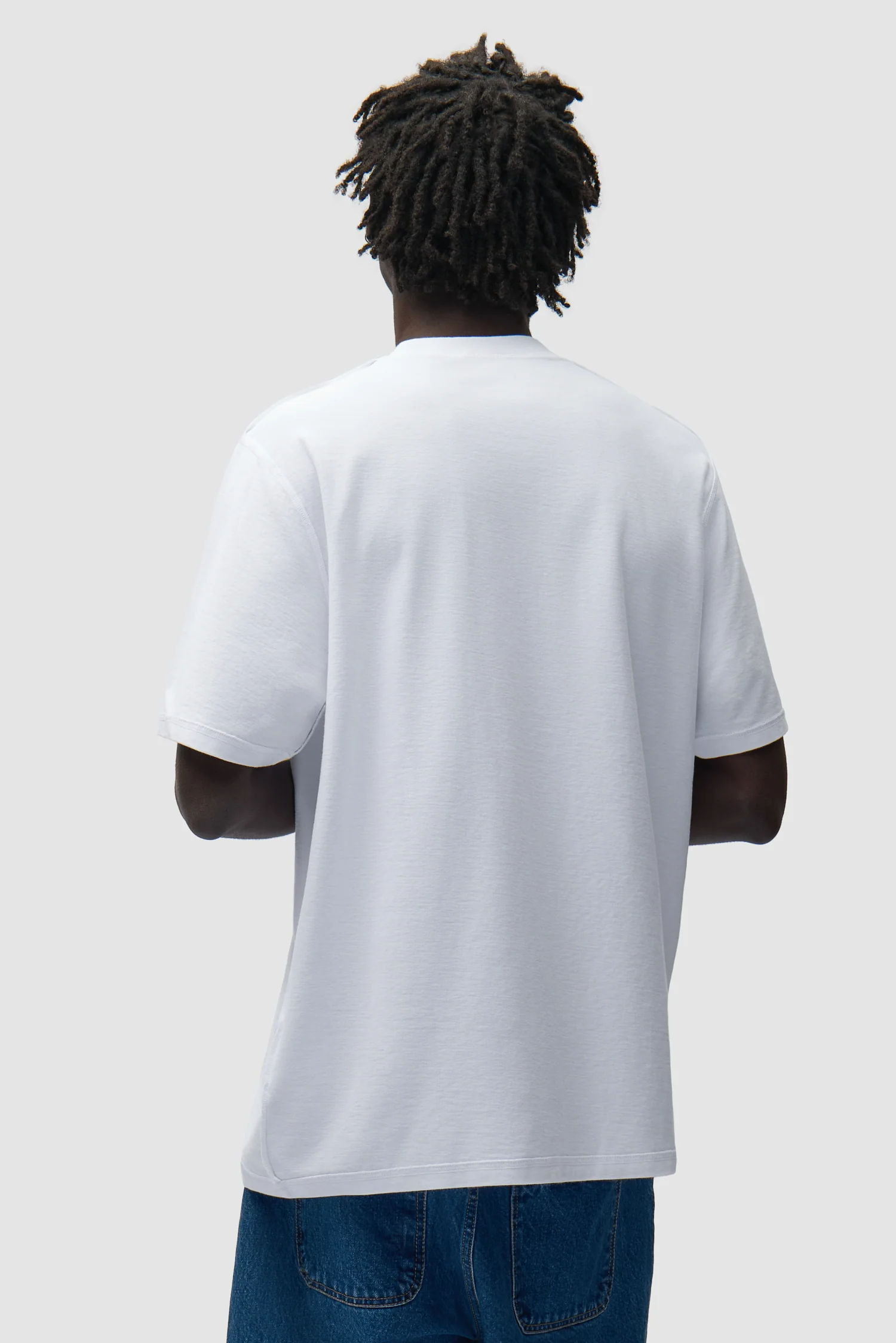 T-shirt à étiquette réversible - Blanc - Image 3