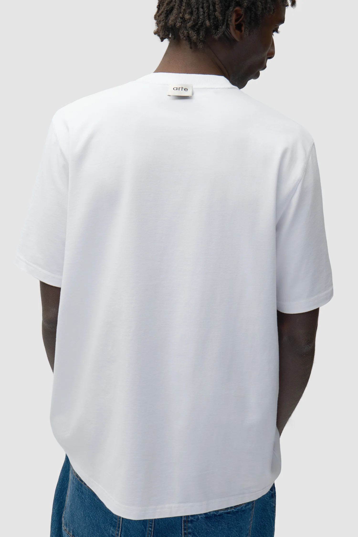 T-shirt à étiquette réversible - Blanc - Image 7