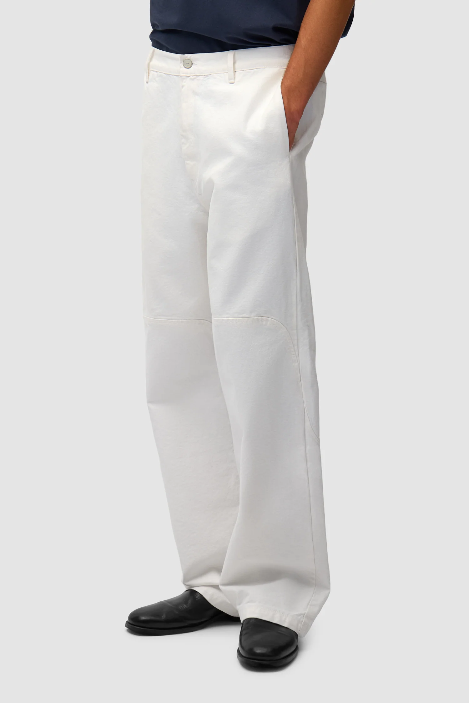 Pantalon à coupe ronde - Blanc - Image 3