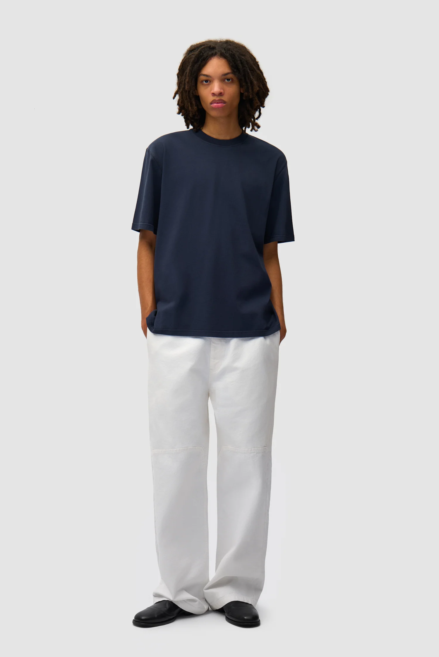Pantalon à coupe ronde - Blanc - Image 4