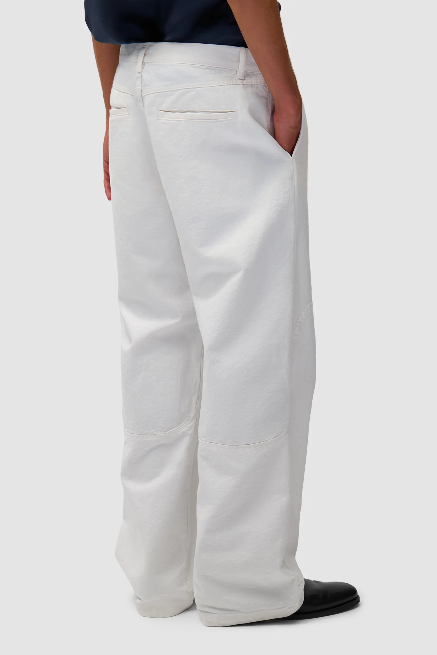 Pantalon à coupe ronde - Blanc - Image 7