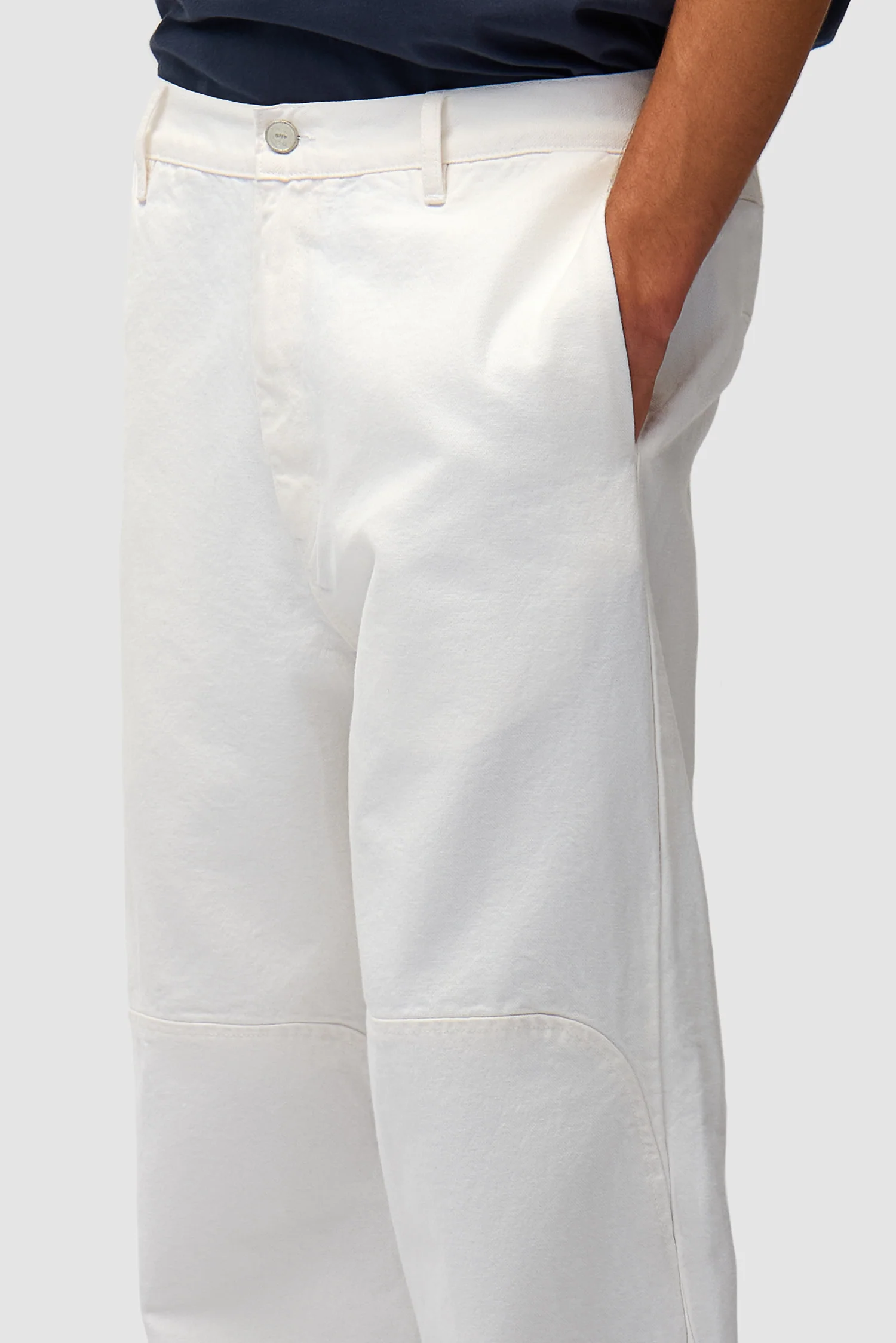 Pantalon à coupe ronde - Blanc - Image 8