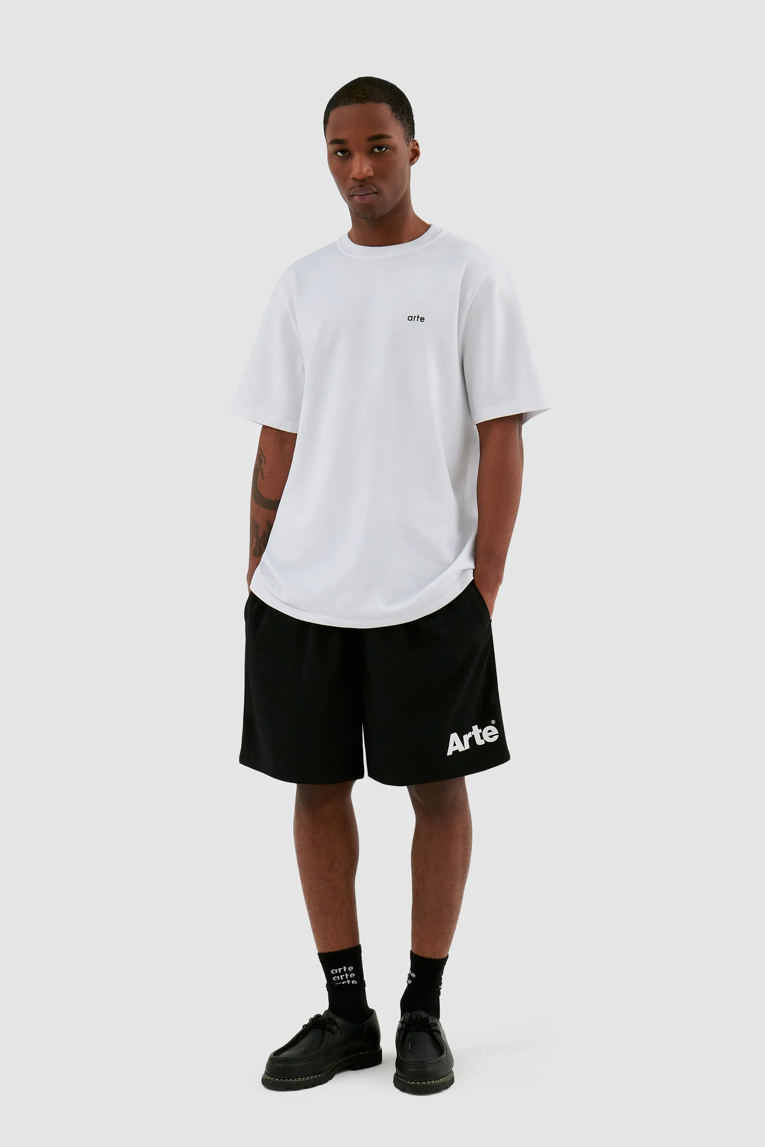 Short à logo Samuel - Noir - Image 5