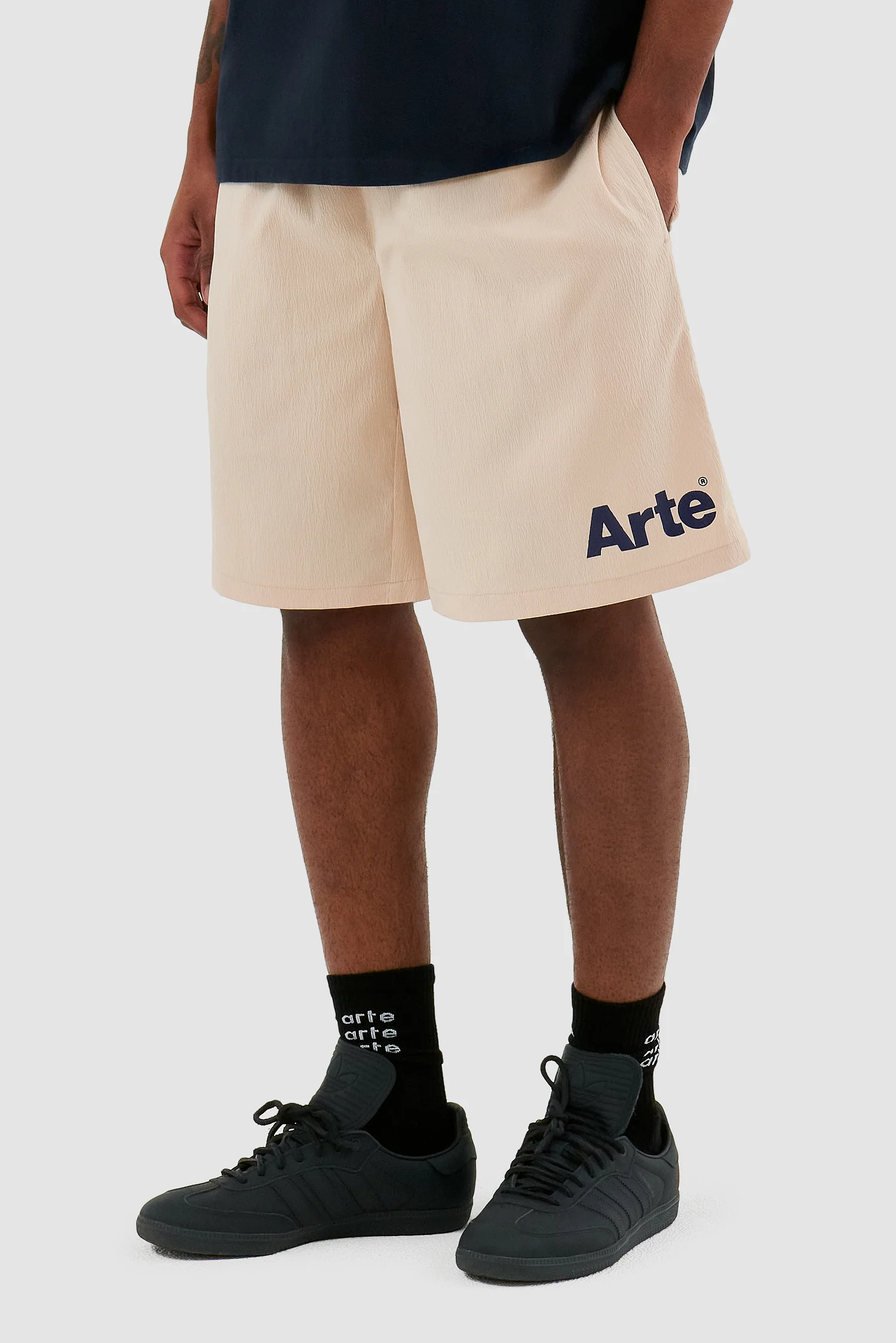 Short à logo Samuel - Crème - Image 7