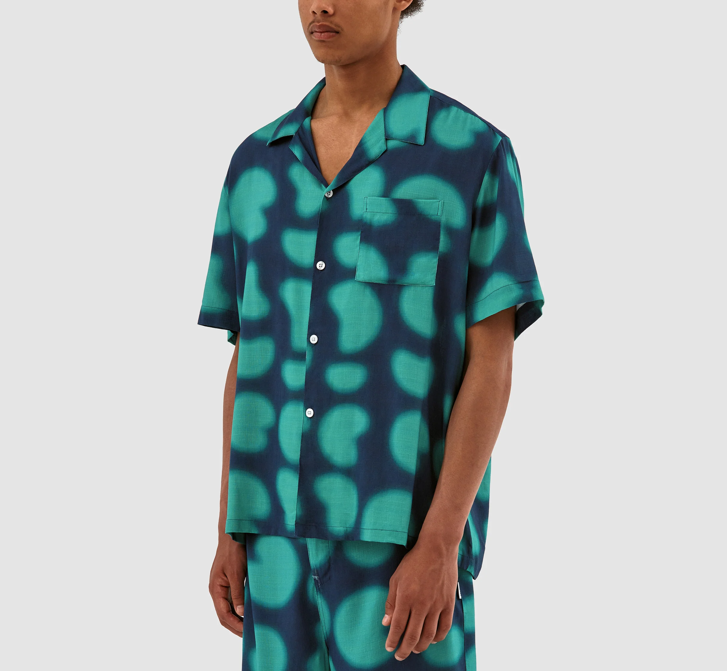 Chemise imprimée Scottie - Marine/Vert - Image 4