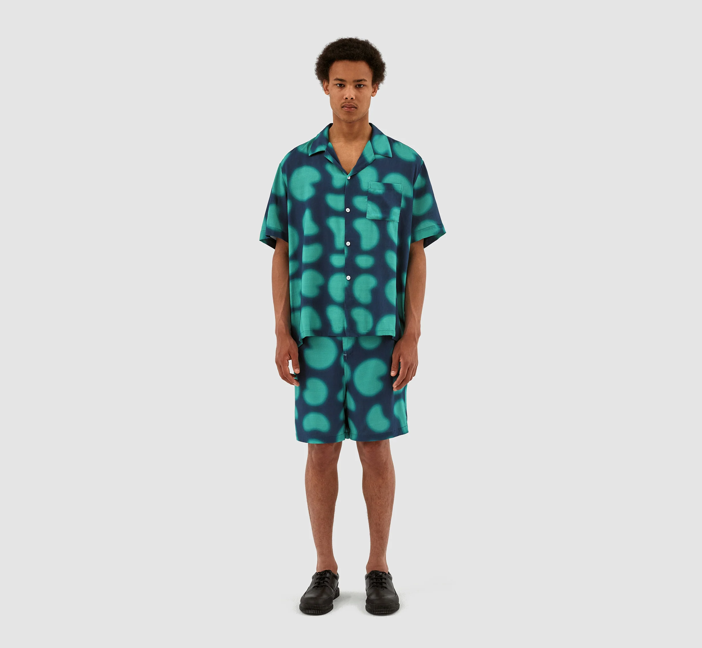 Chemise imprimée Scottie - Marine/Vert - Image 5