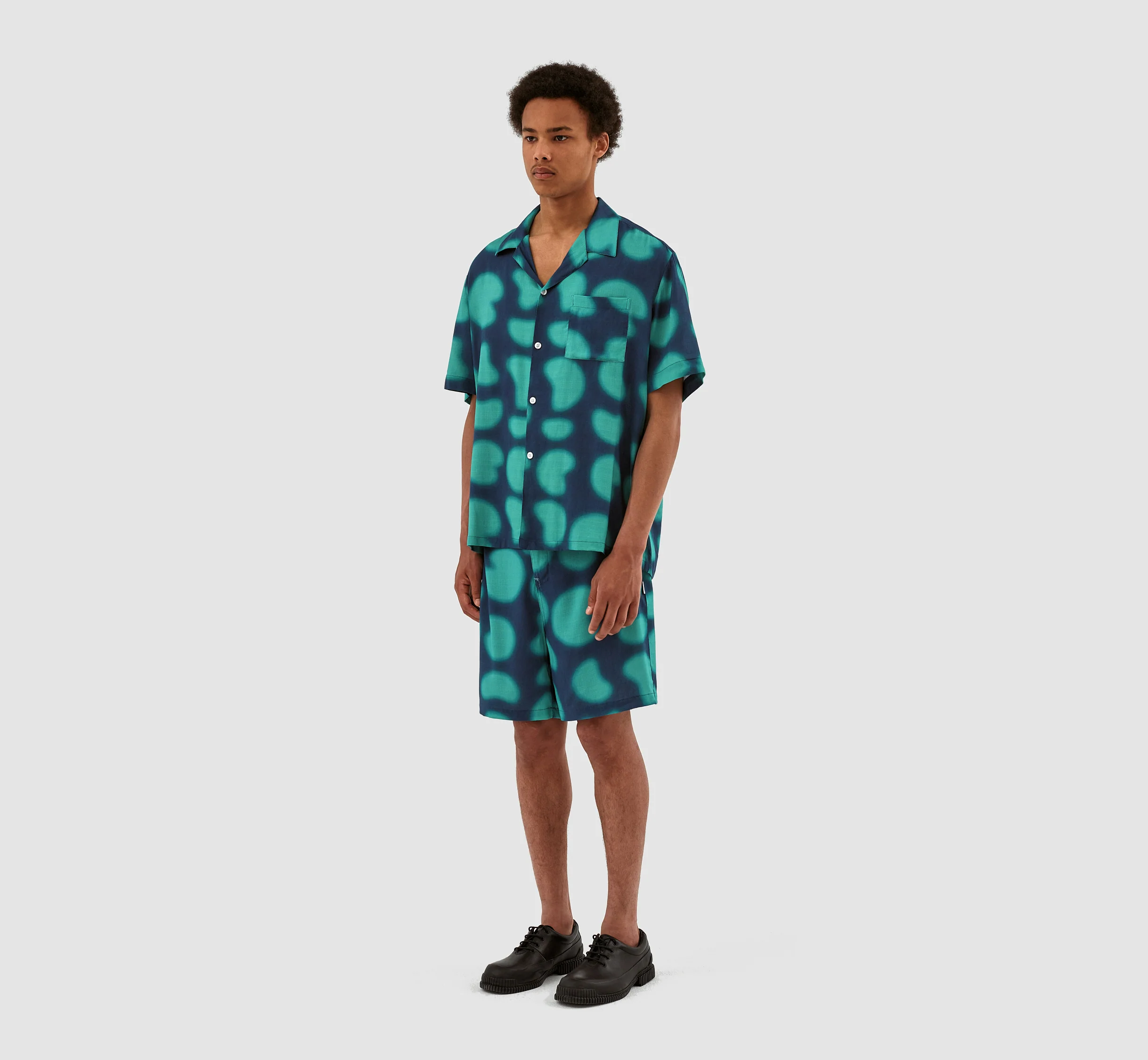 Chemise imprimée Scottie - Marine/Vert - Image 6