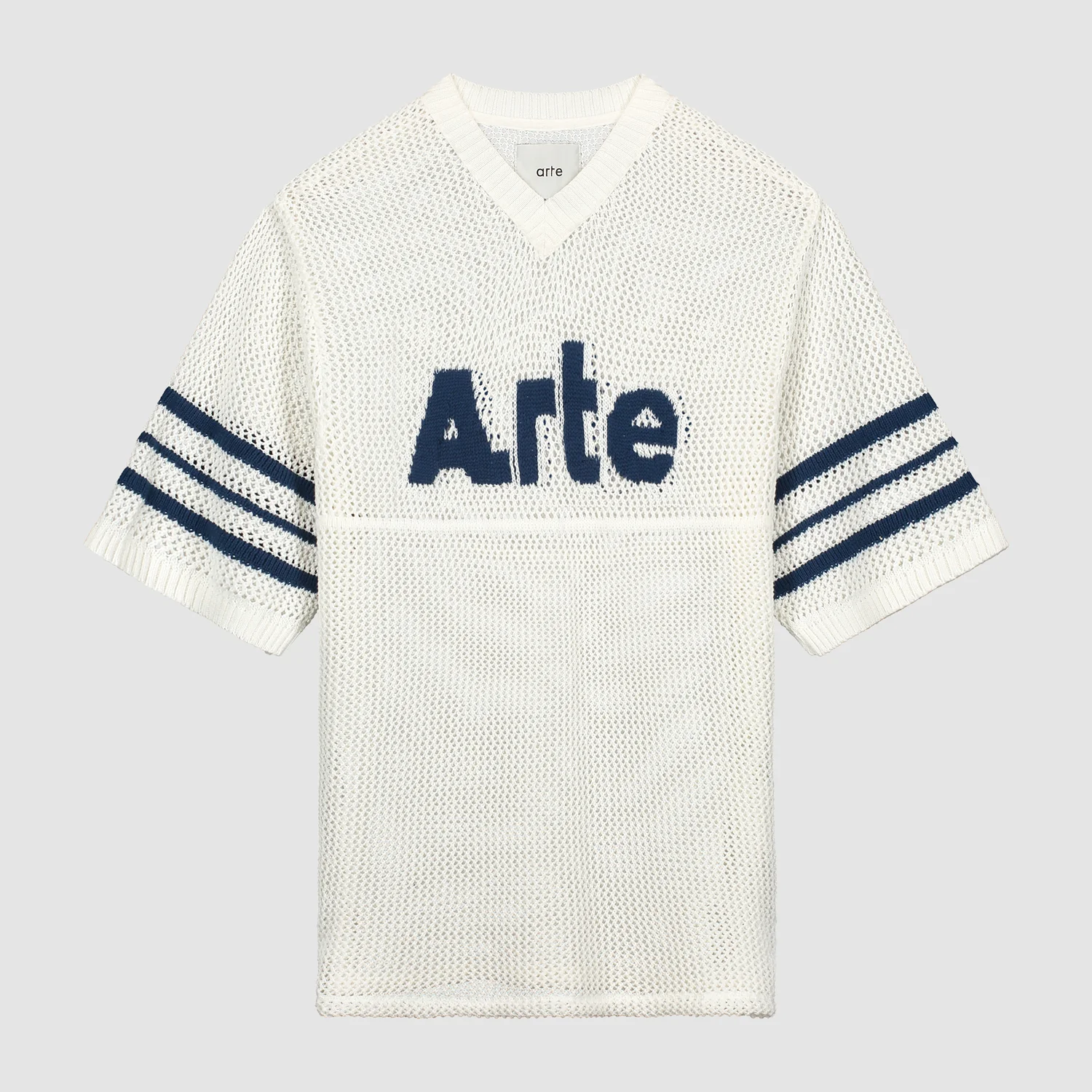 Shane - Chemise à rayures en tricot - Blanc