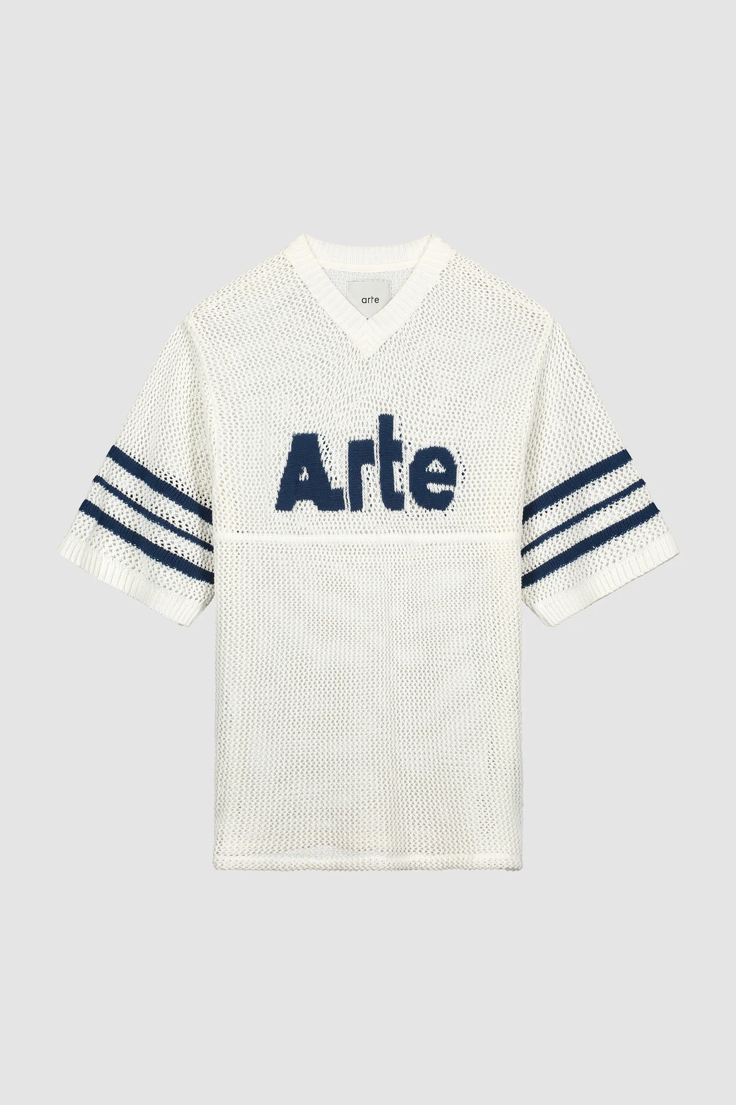 Shane - Chemise à rayures en tricot - Blanc - Image 8
