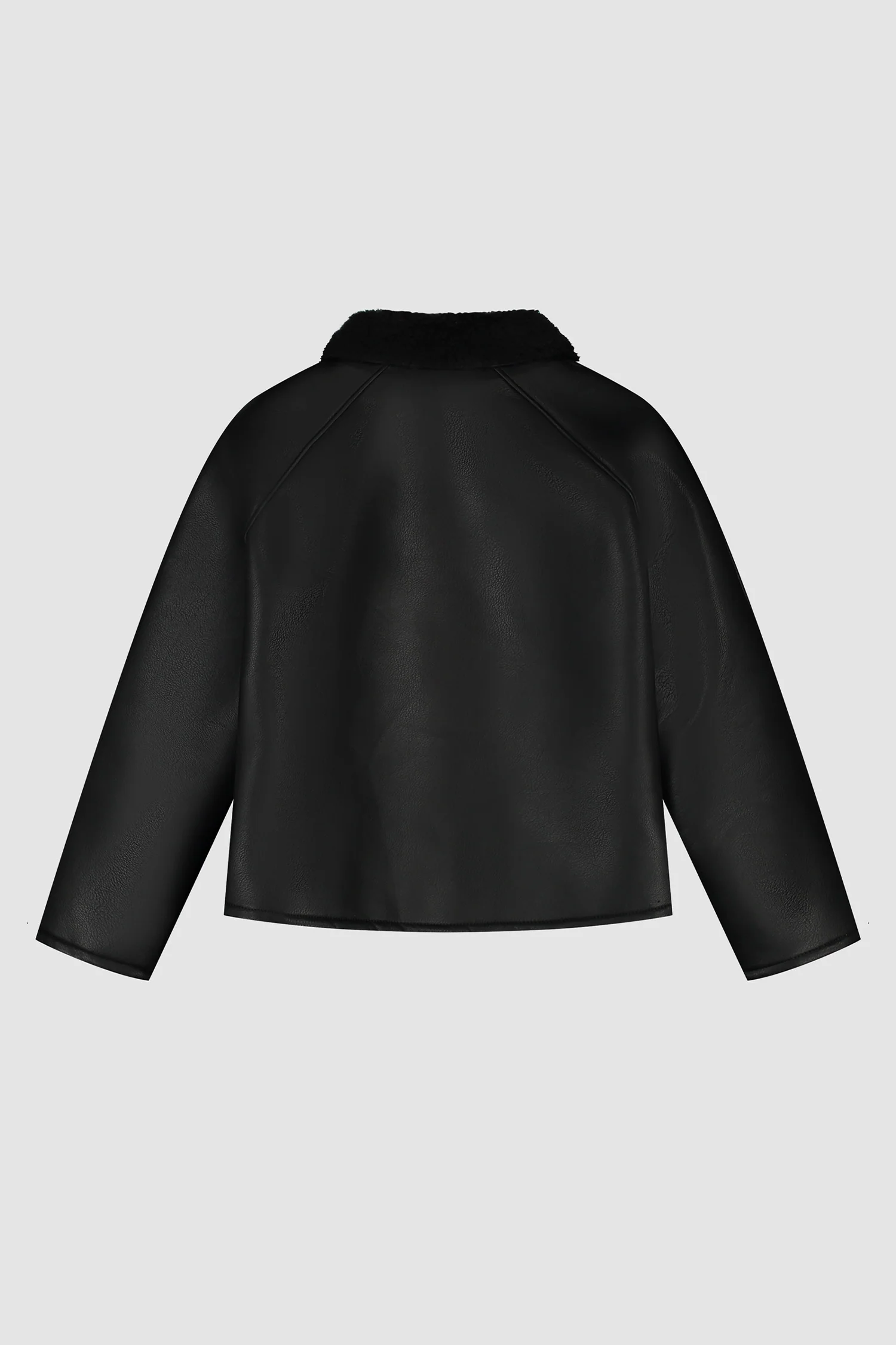 Veste en shearling - Noir - Image 9