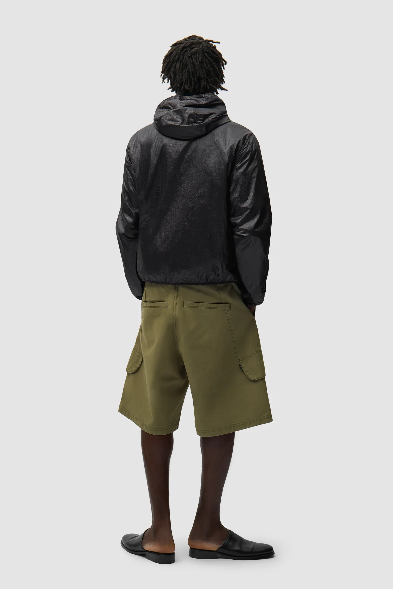 Veste en nylon brillant - Noir - Image 6