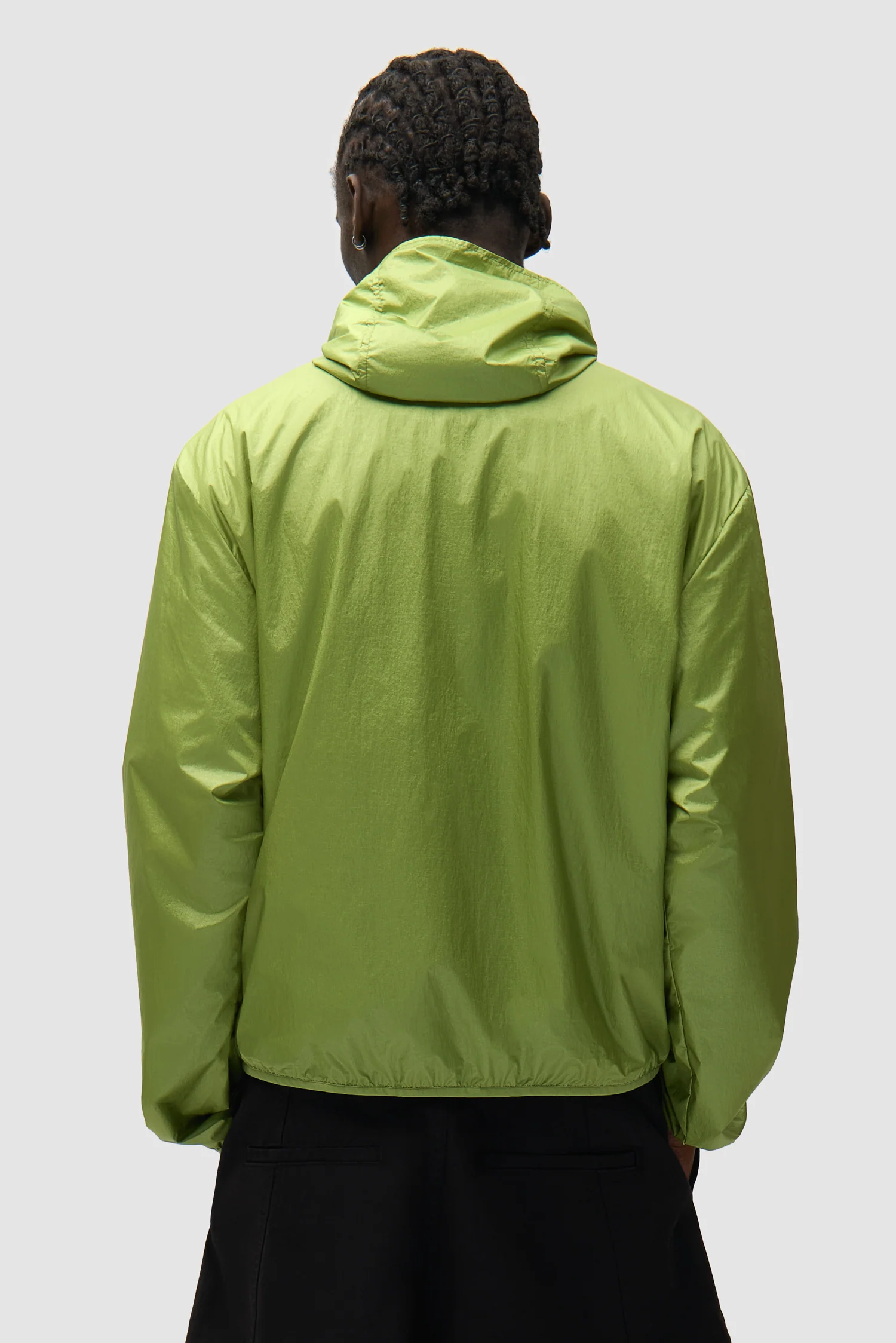 Veste en nylon brillant - Vert - Image 3