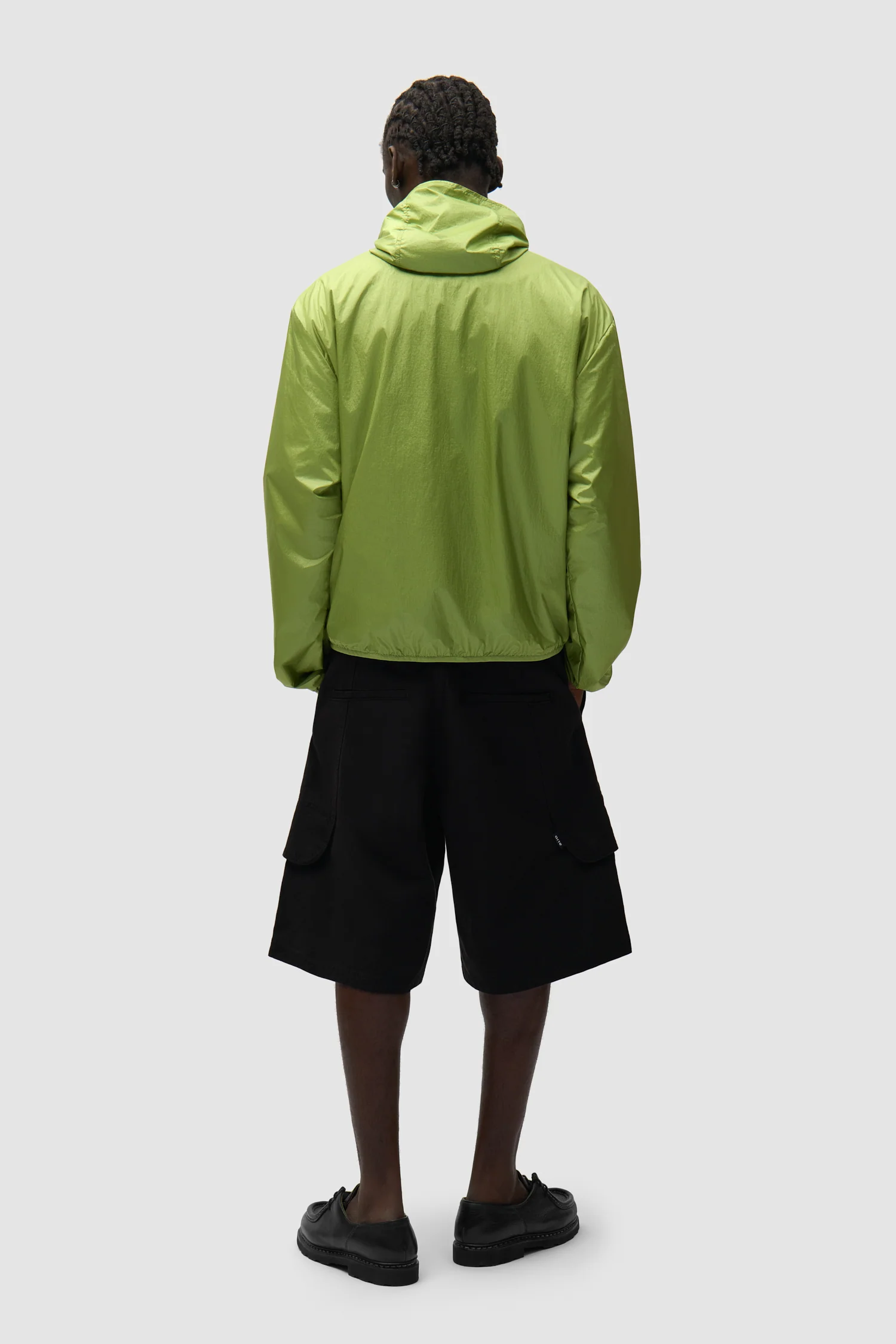 Veste en nylon brillant - Vert - Image 6