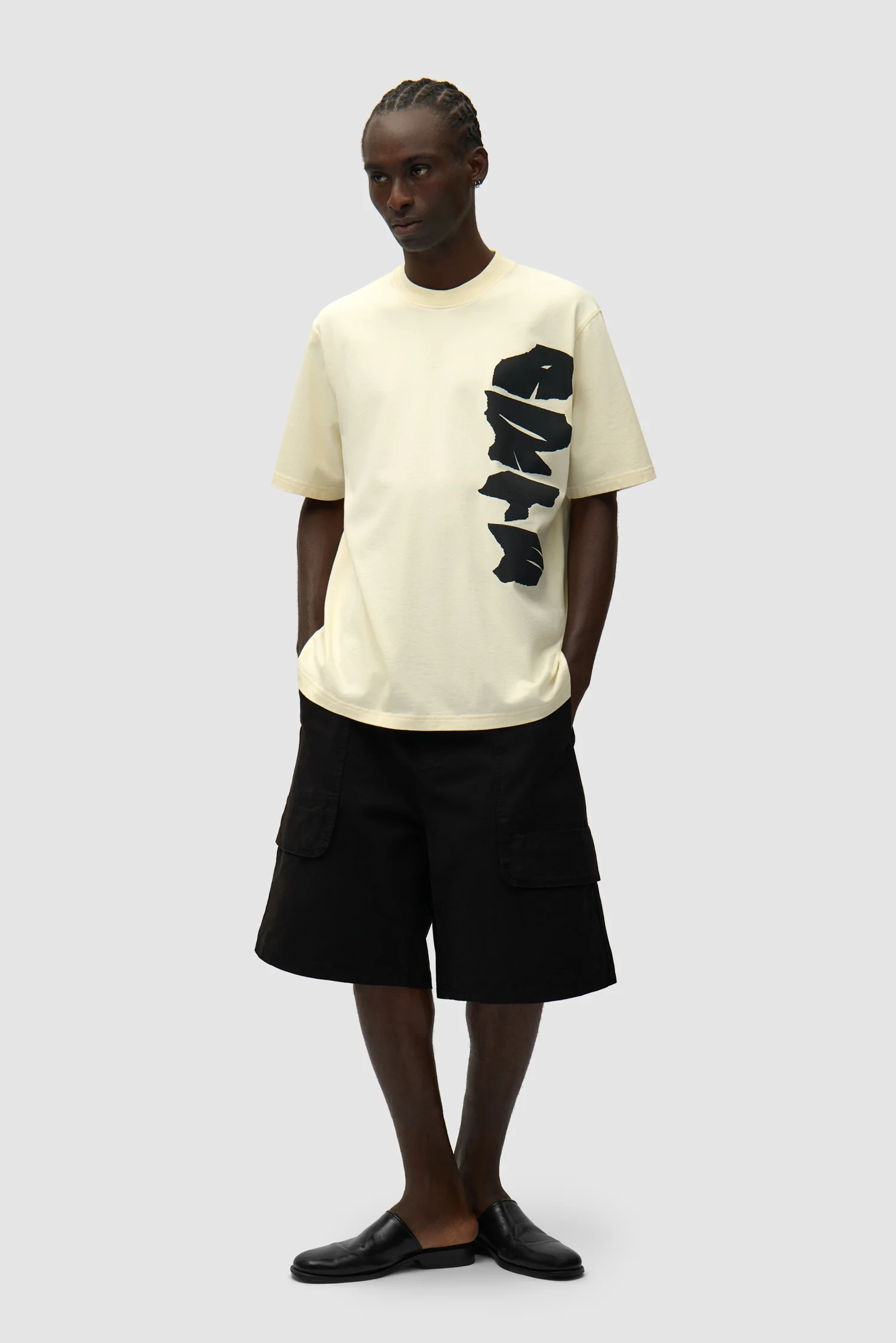 T-shirt avec logo sur le côté - Crème - Image 4