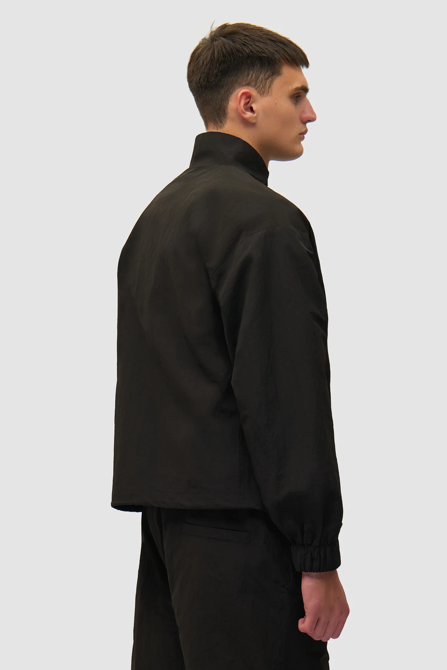Veste de survêtement carrée - Noir - Image 3