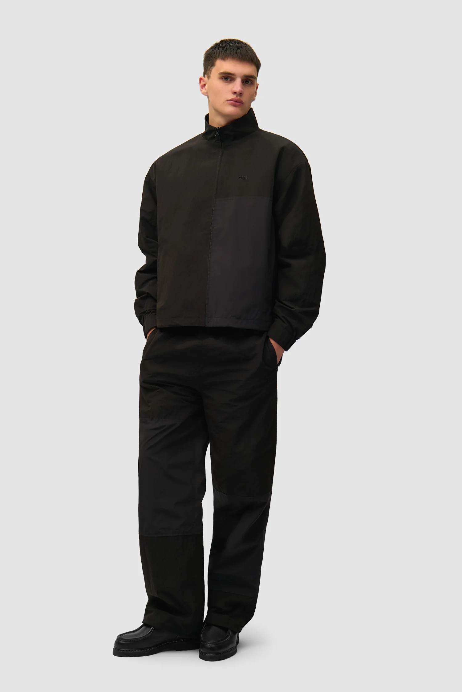 Veste de survêtement carrée - Noir - Image 4