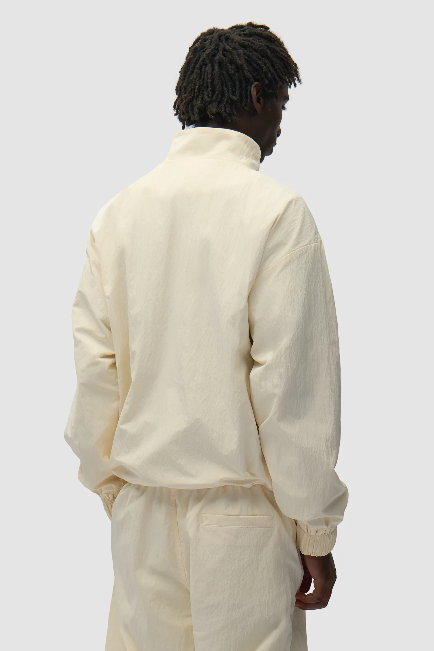 Veste de survêtement carrée - Crème - Image 3