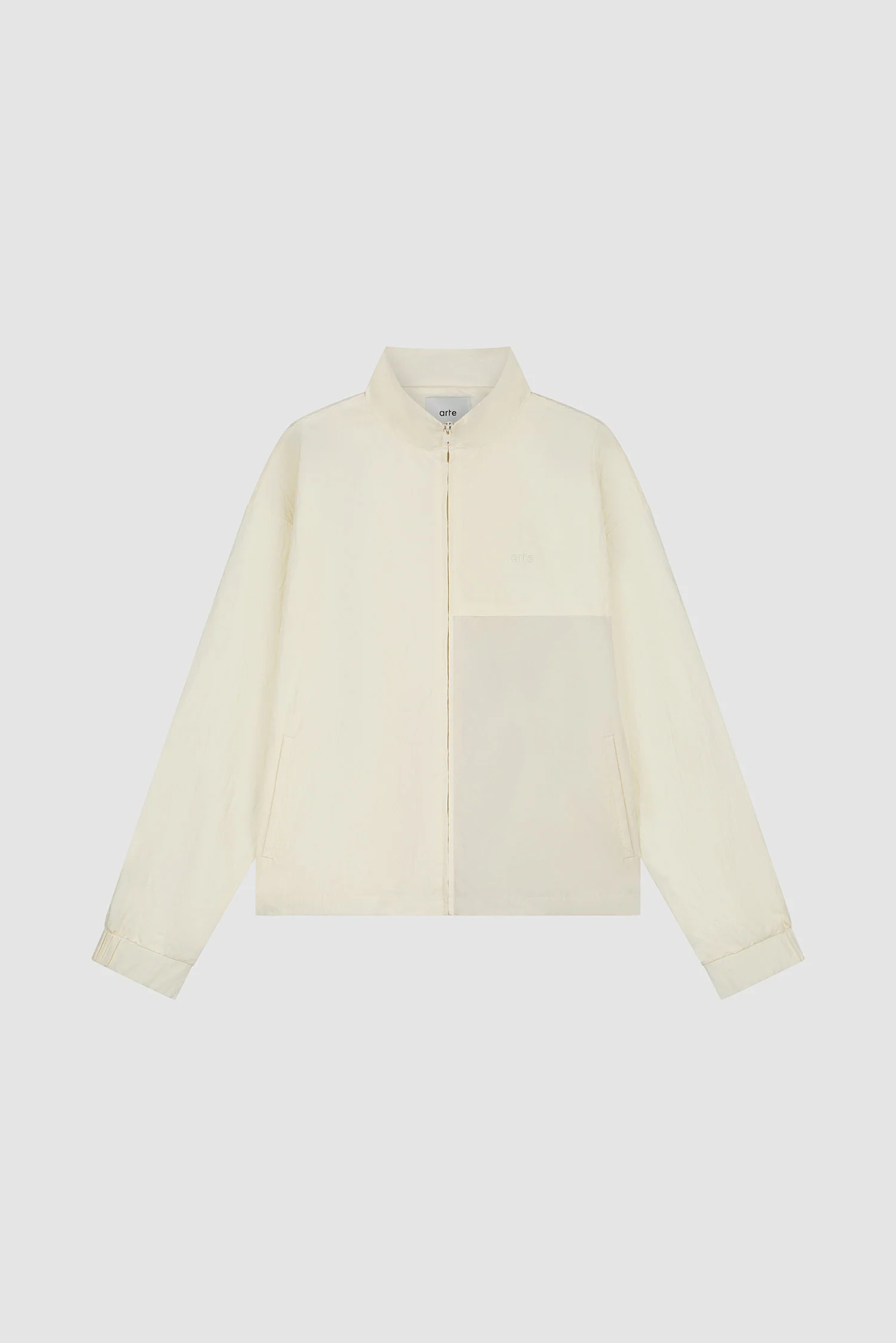 Veste de survêtement carrée - Crème - Image 9