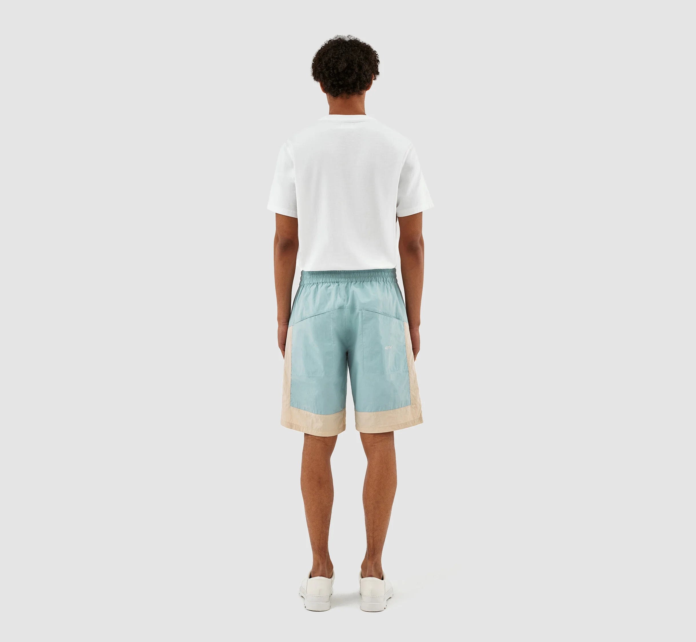 Short Steiner Contrast - Bleu clair/crème - Image 7