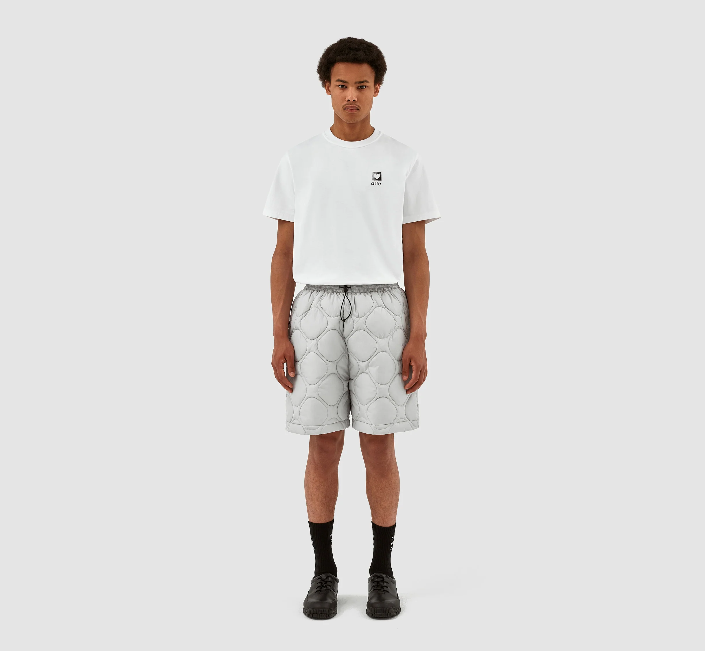 Short matelassé Steiner - Gris clair - Image 5