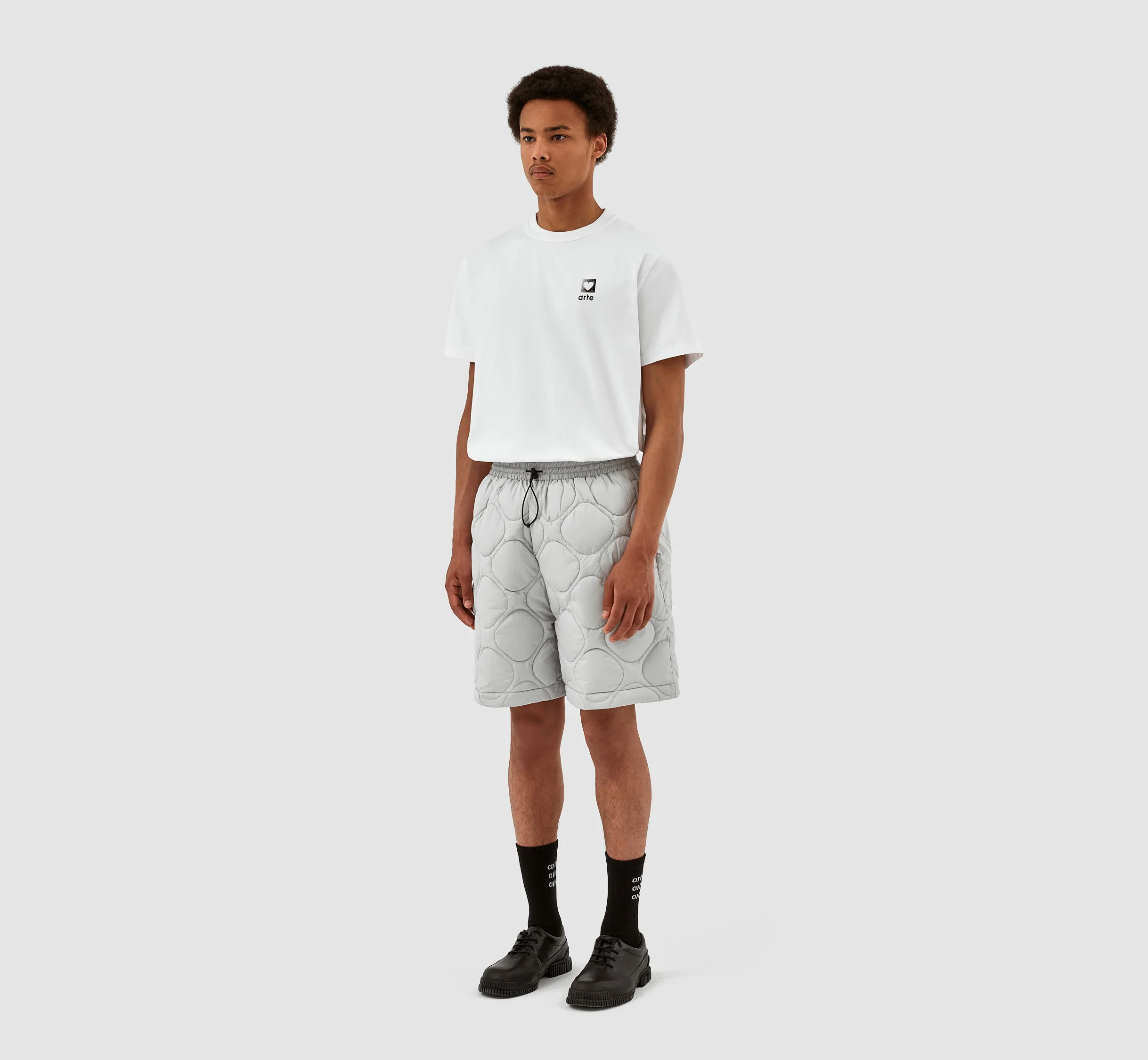 Short matelassé Steiner - Gris clair - Image 6