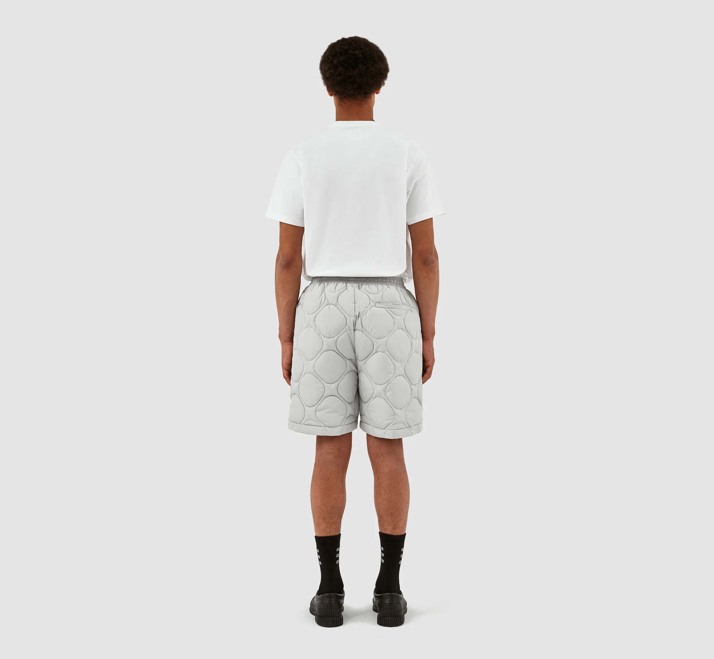 Short matelassé Steiner - Gris clair - Image 7