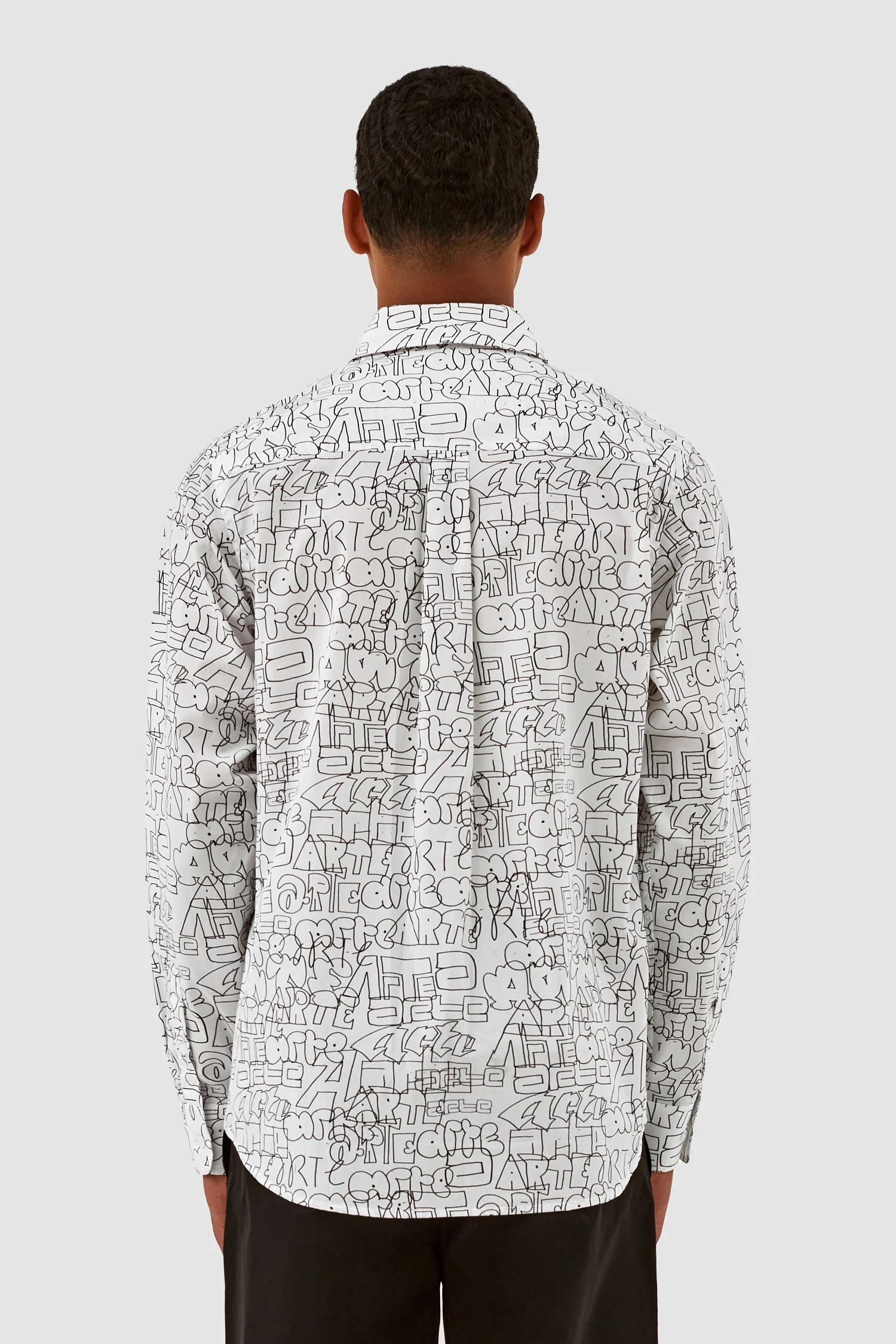 Chemise Stockton avec logo Allover - Blanc/Noir - Image 3