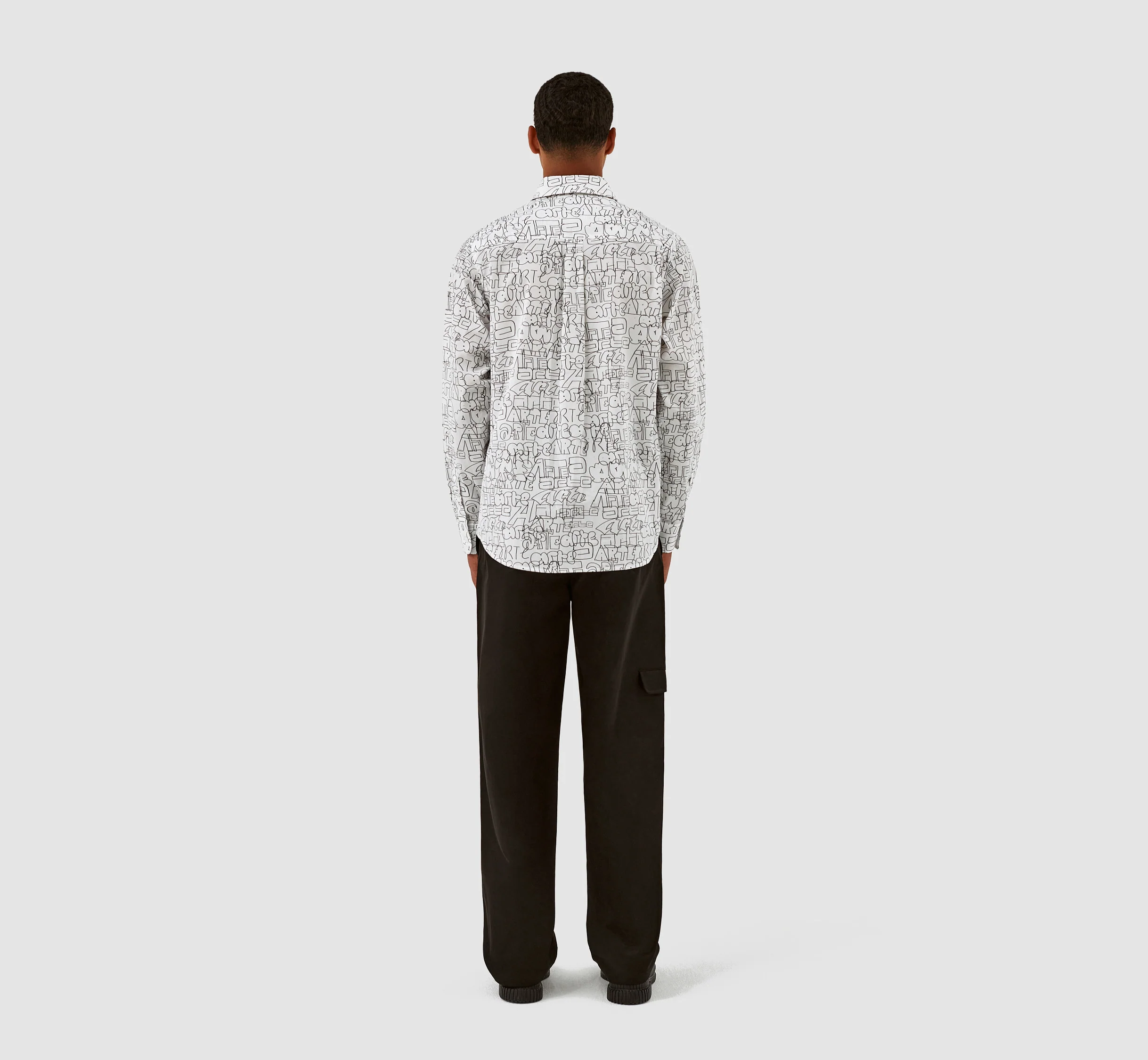 Chemise Stockton avec logo Allover - Blanc/Noir - Image 7