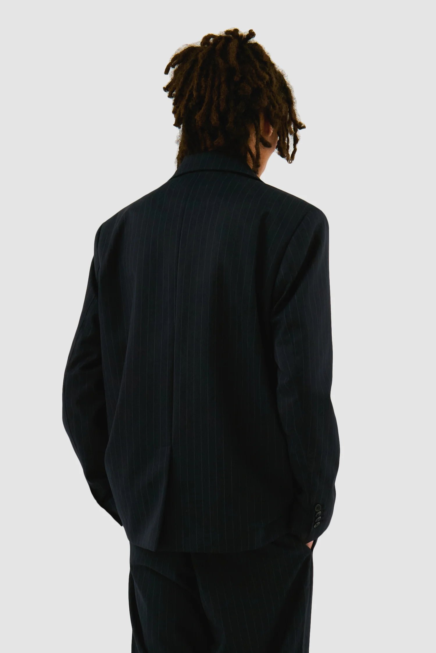 Blazer rayé - Marine - Image 3