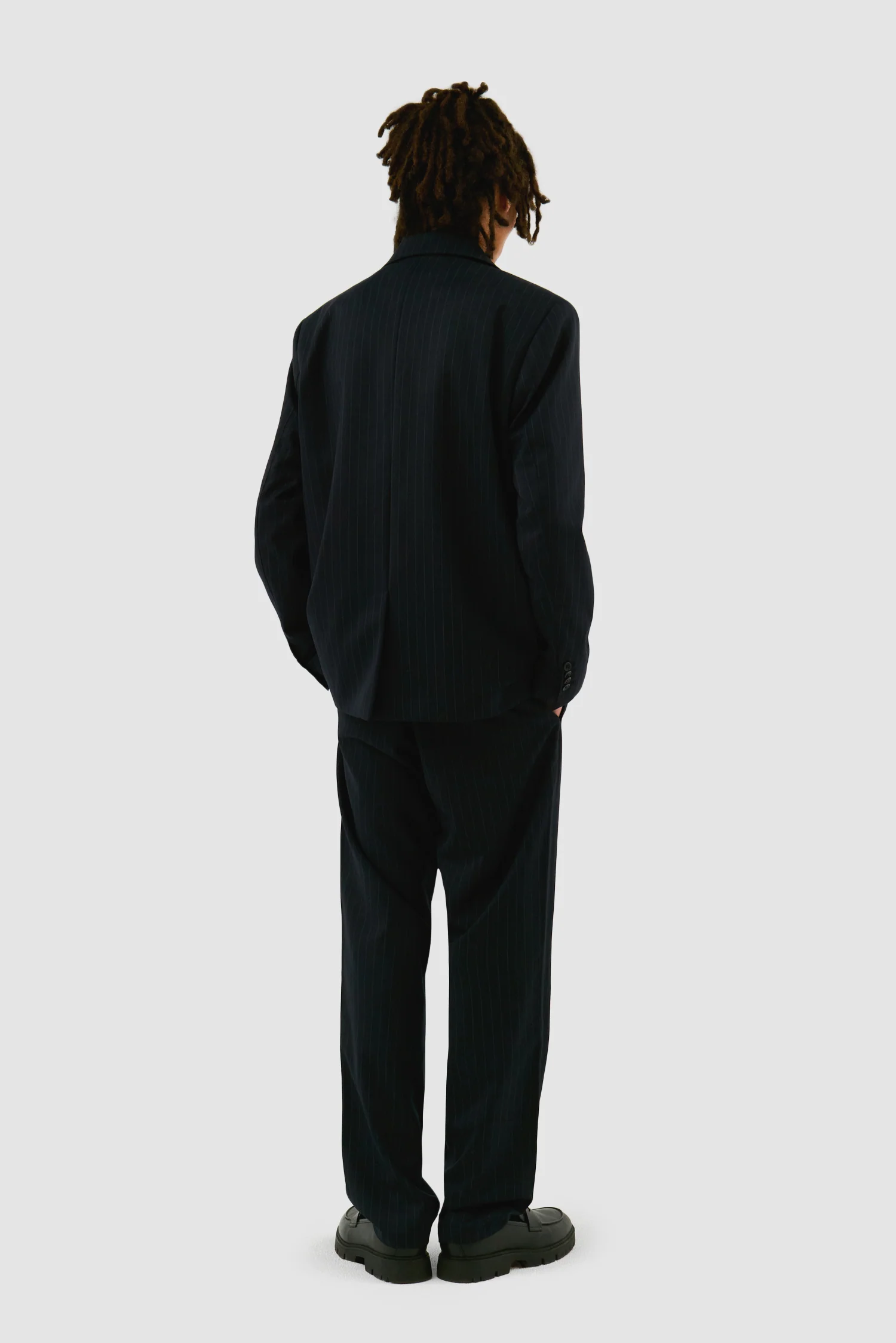 Blazer rayé - Marine - Image 6