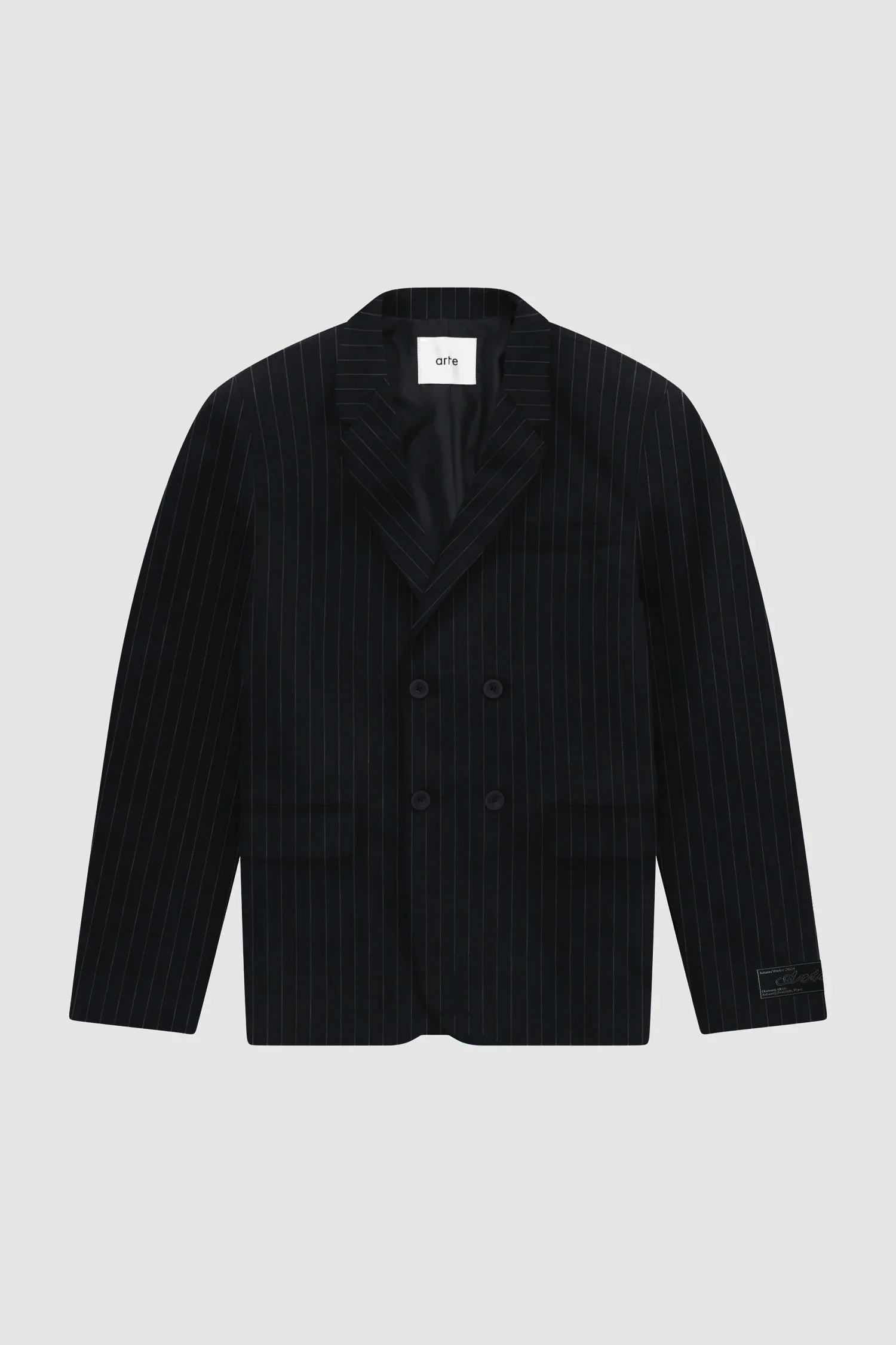 Blazer rayé - Marine - Image 8
