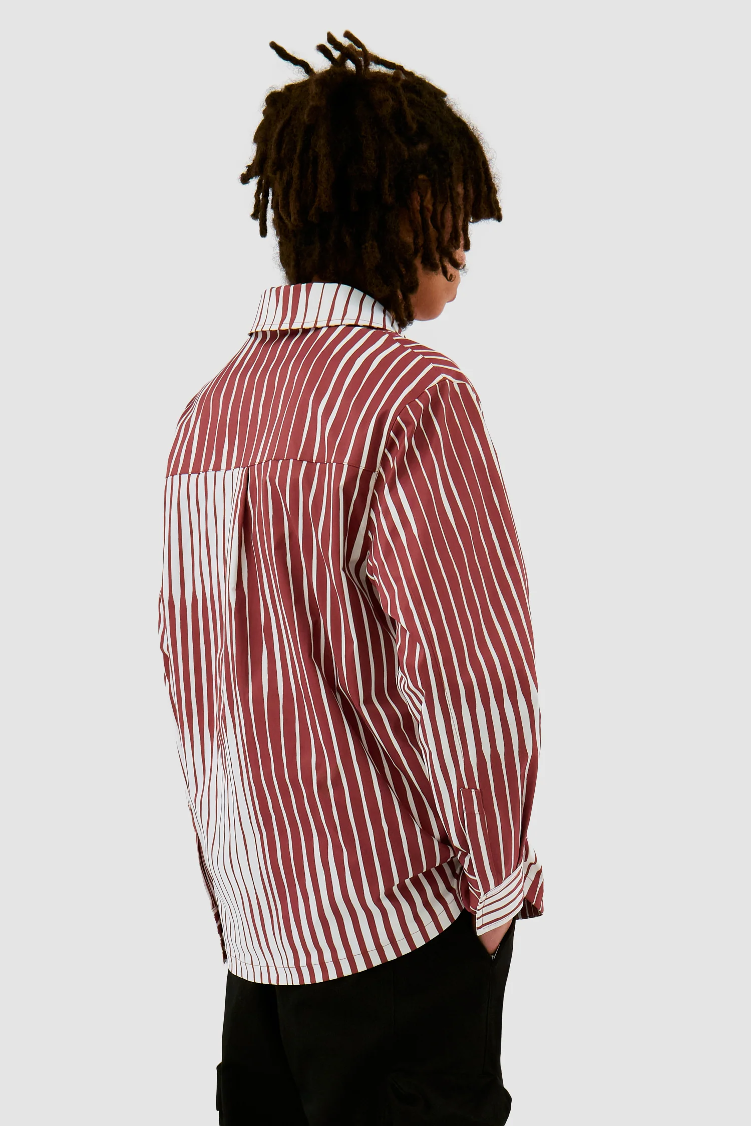 Chemise rayée - Orange/White - Image 3