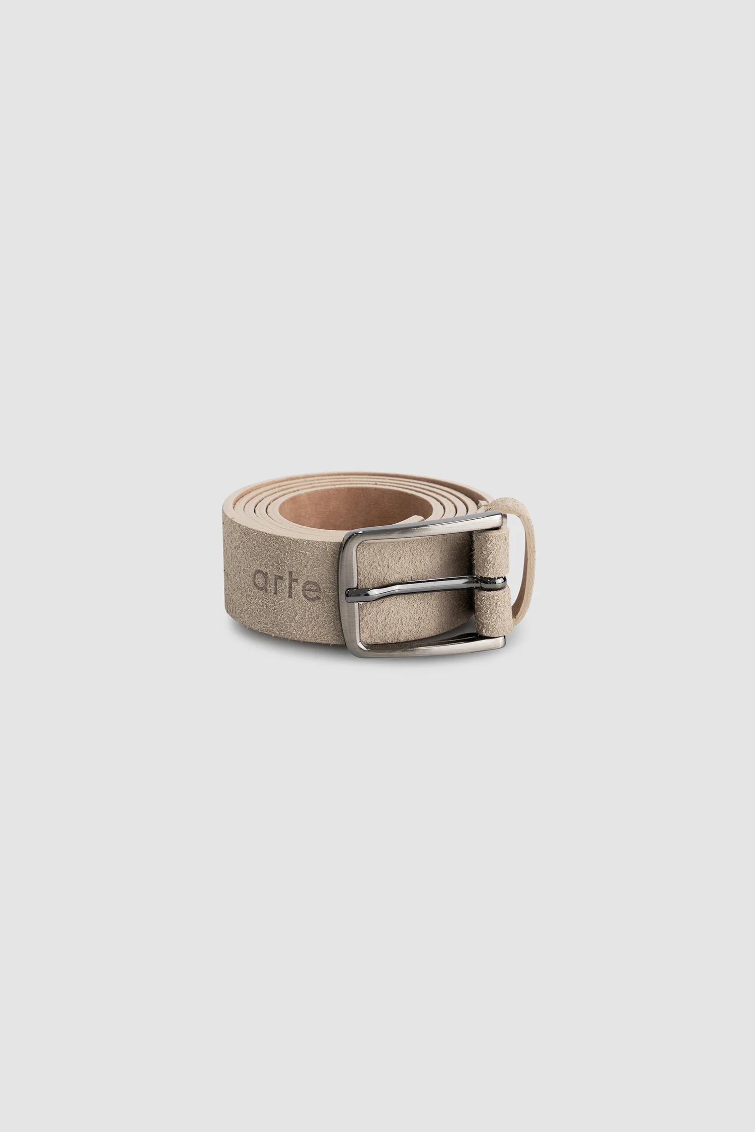 Ceinture en cuir suédé - Crème - Image 2