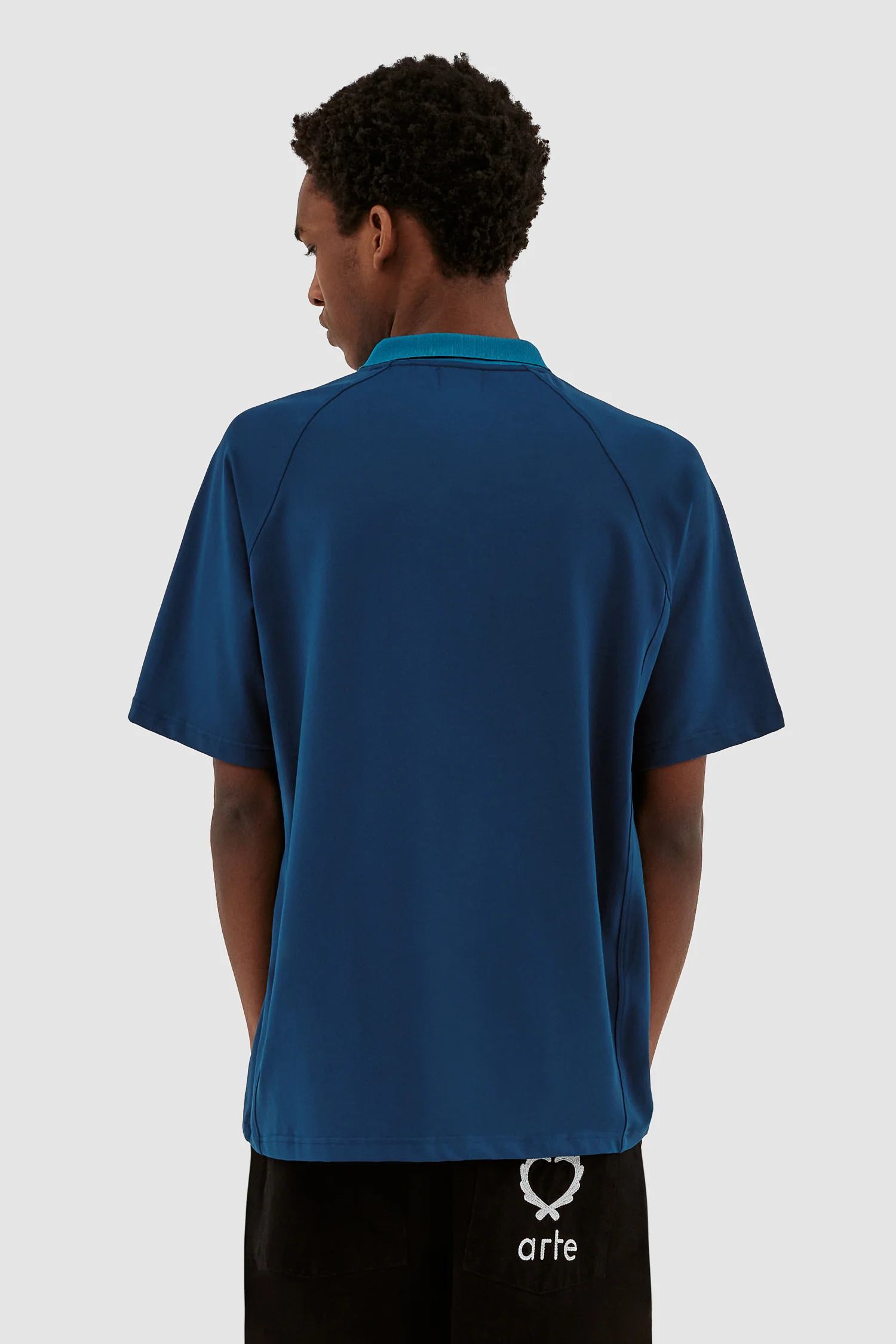 T-shirt à col Taylor - Marine - Image 3
