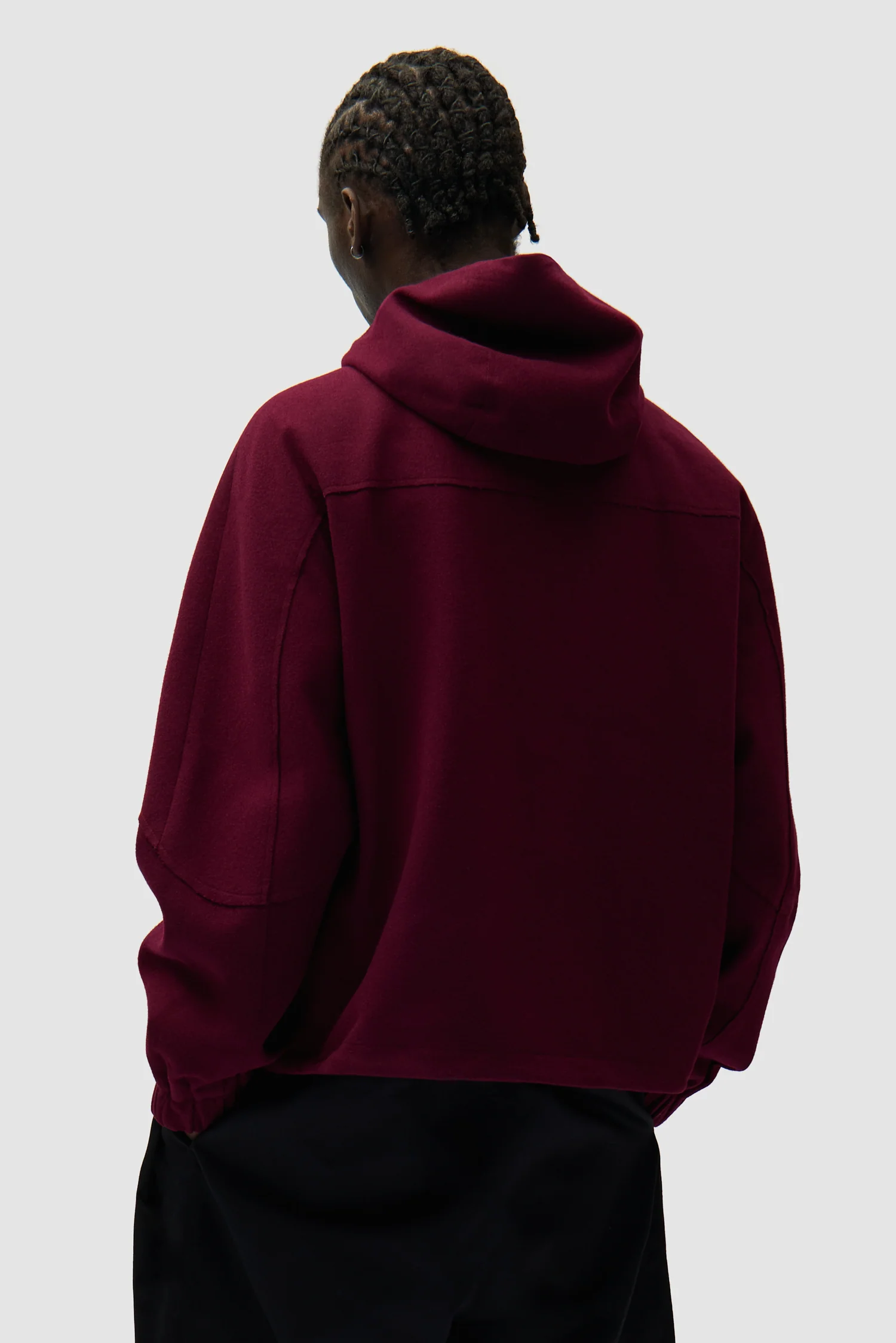 Veste technique en laine - Bordeaux - Image 3