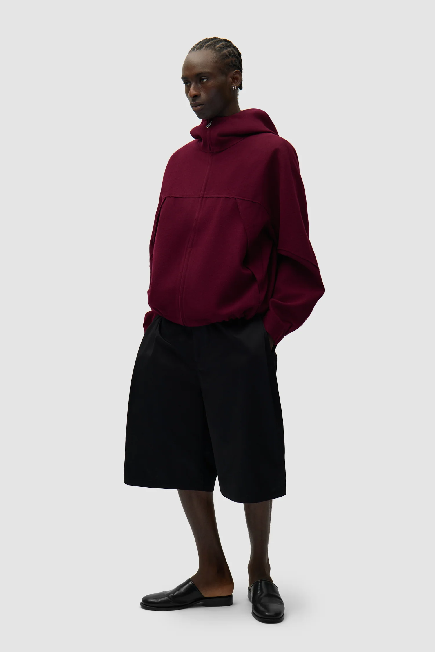 Veste technique en laine - Bordeaux - Image 4
