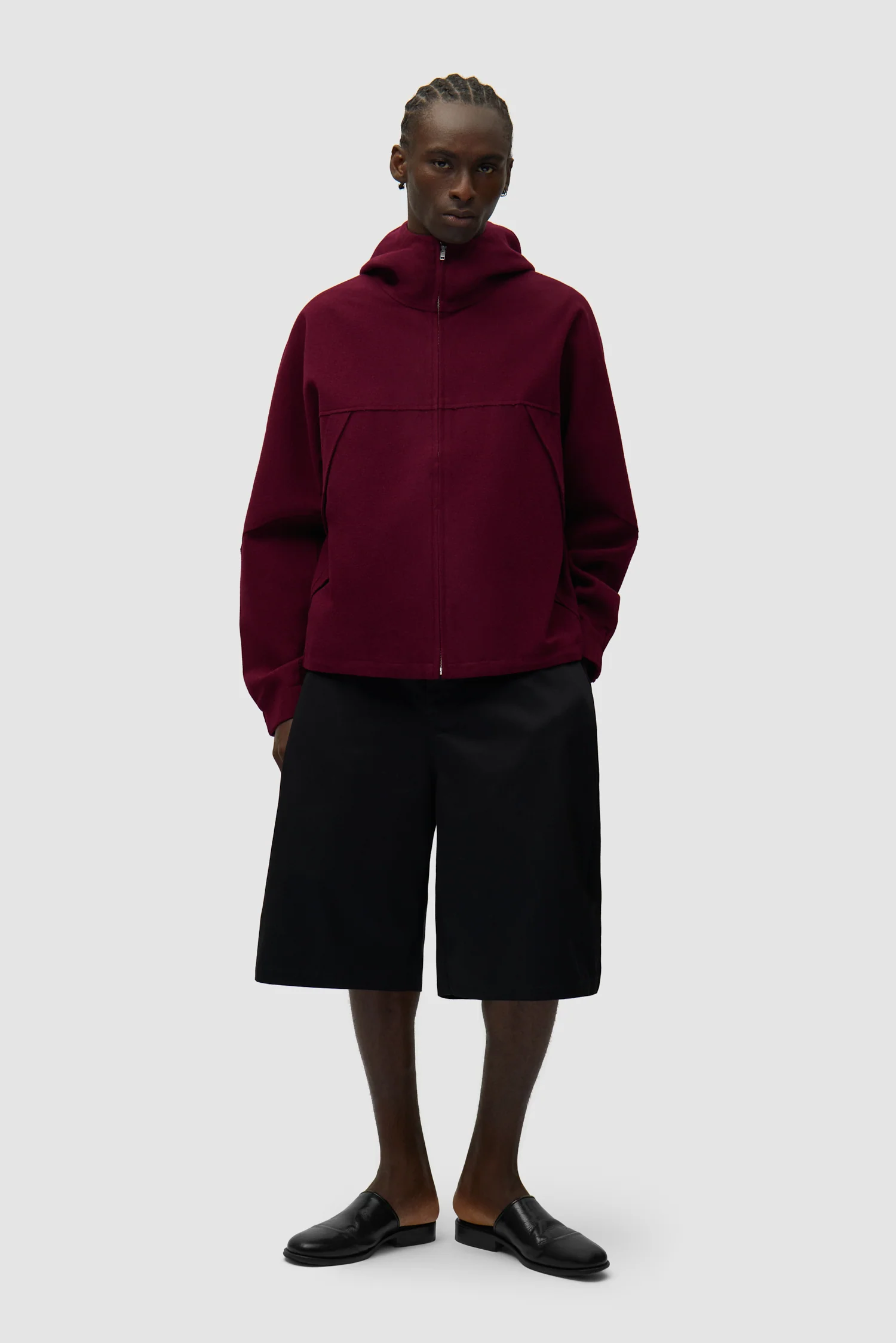 Veste technique en laine - Bordeaux - Image 5