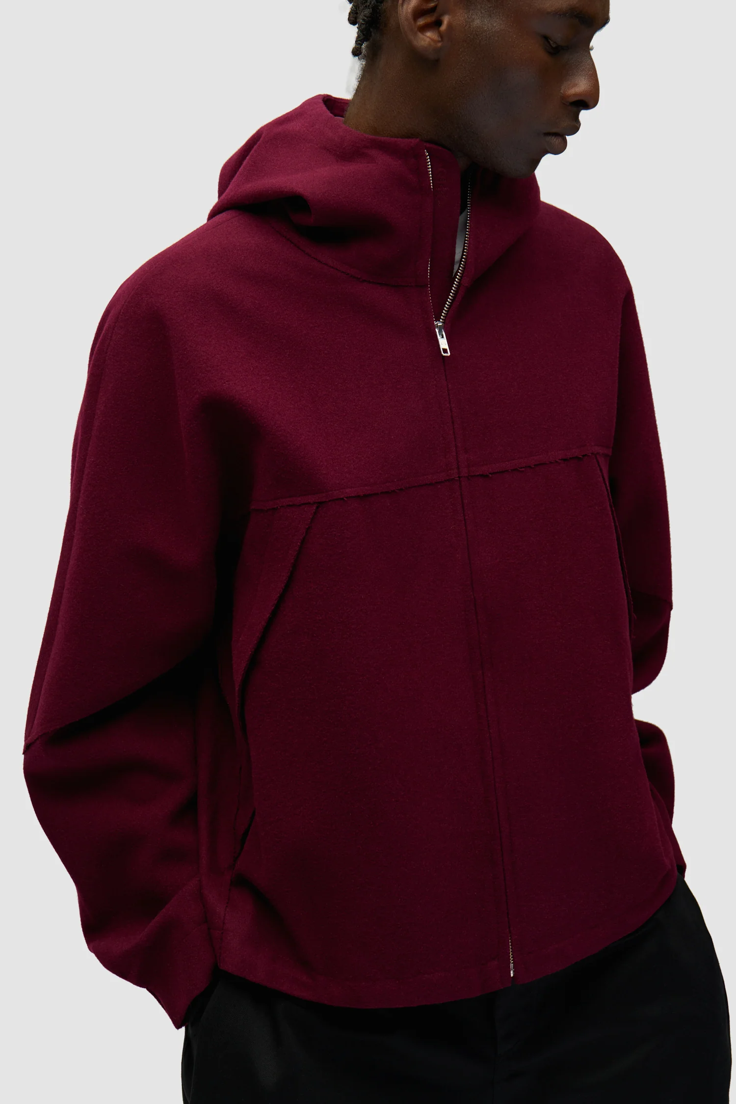 Veste technique en laine - Bordeaux - Image 7
