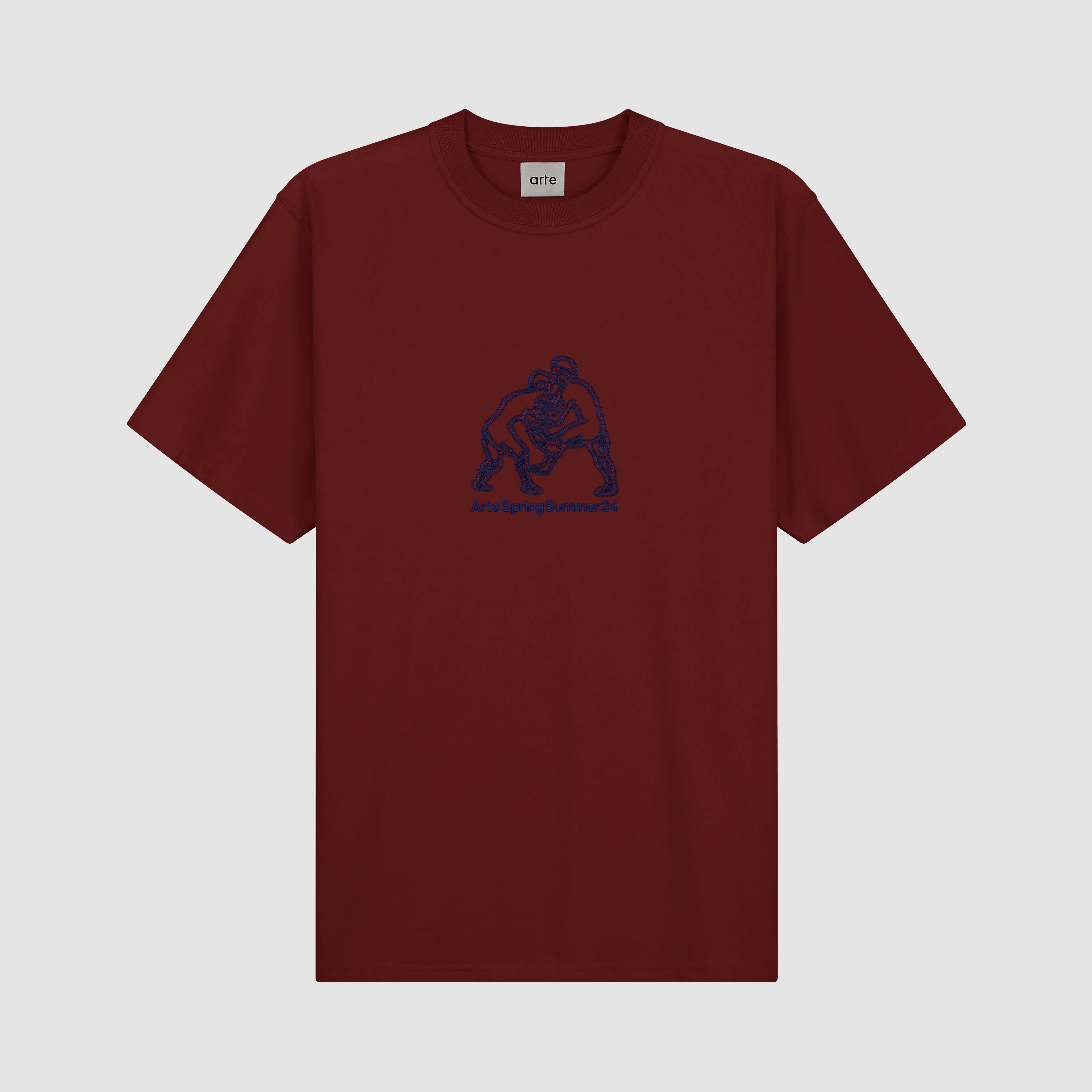 Teo Fighter Front T-shirt - Bordeaux