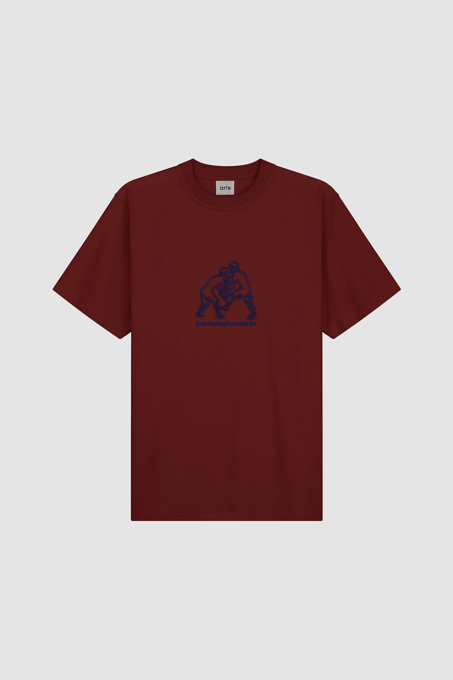 Teo Fighter Front T-shirt - Bordeaux - Image 8