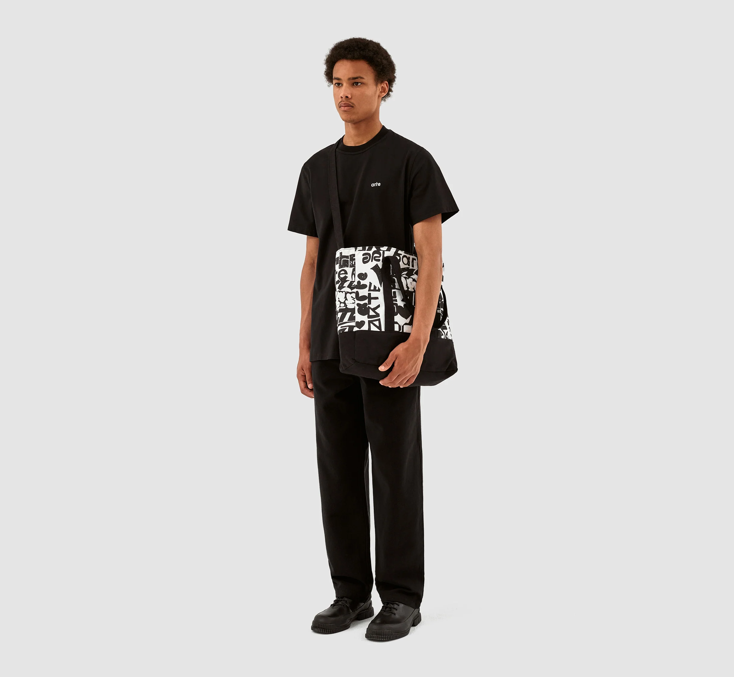 Sac fourre-tout Thomas Allover - Blanc/Noir - Image 4