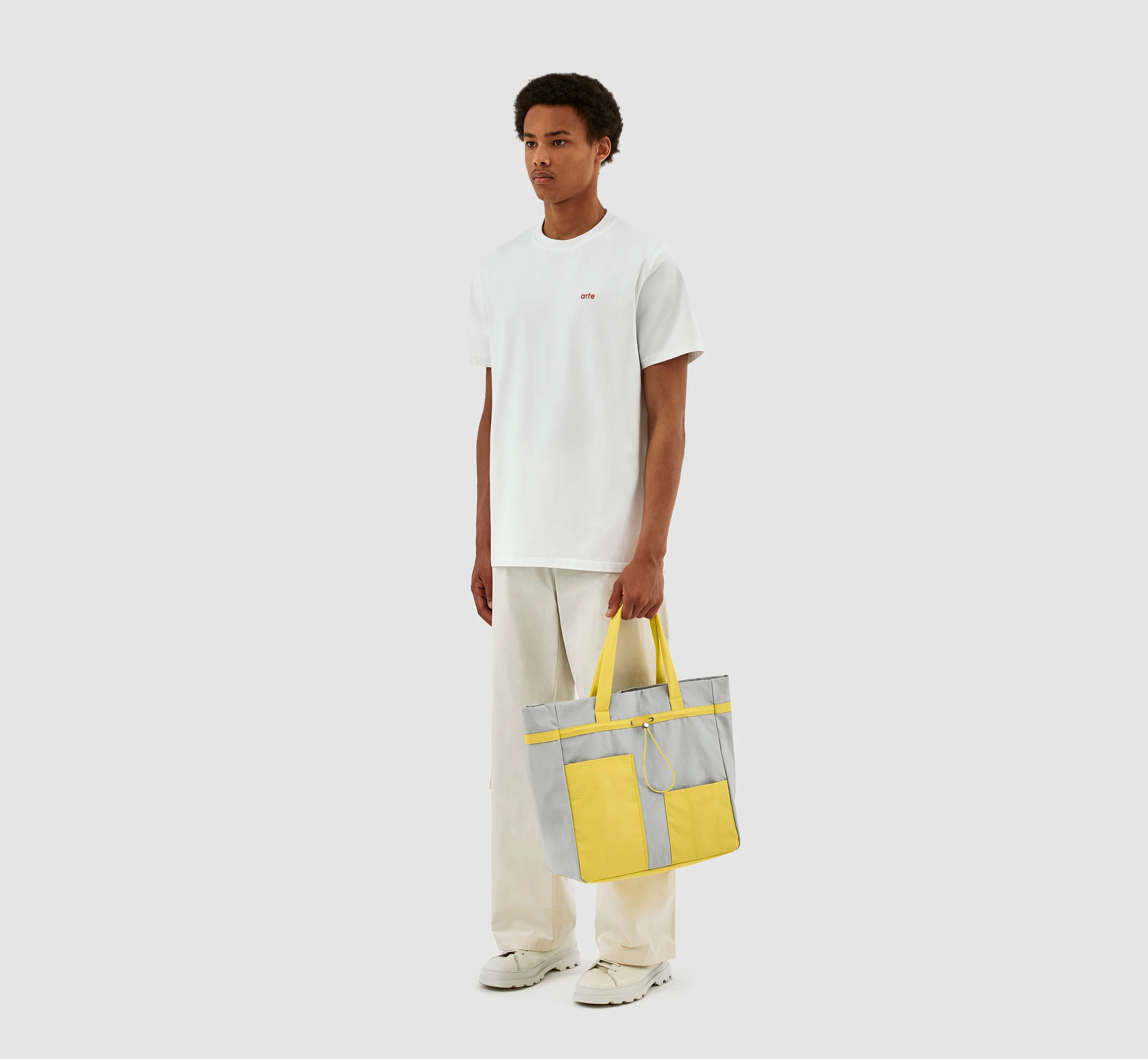 Sac fourre-tout Thompson Colorblock - Jaune/Gris - Image 4