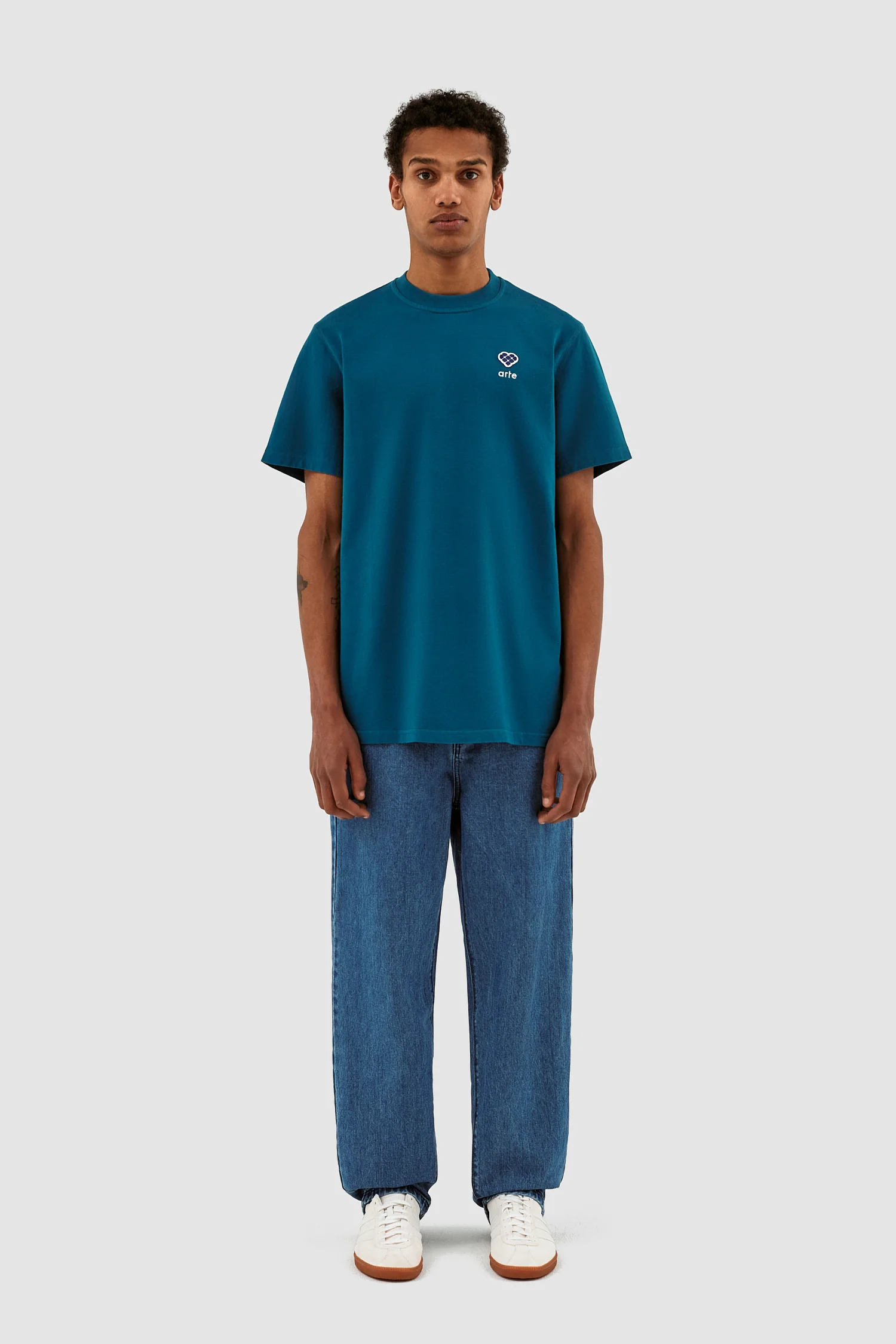 Tommy Heart Patch T-shirt - Blue Lagoon - Image 3