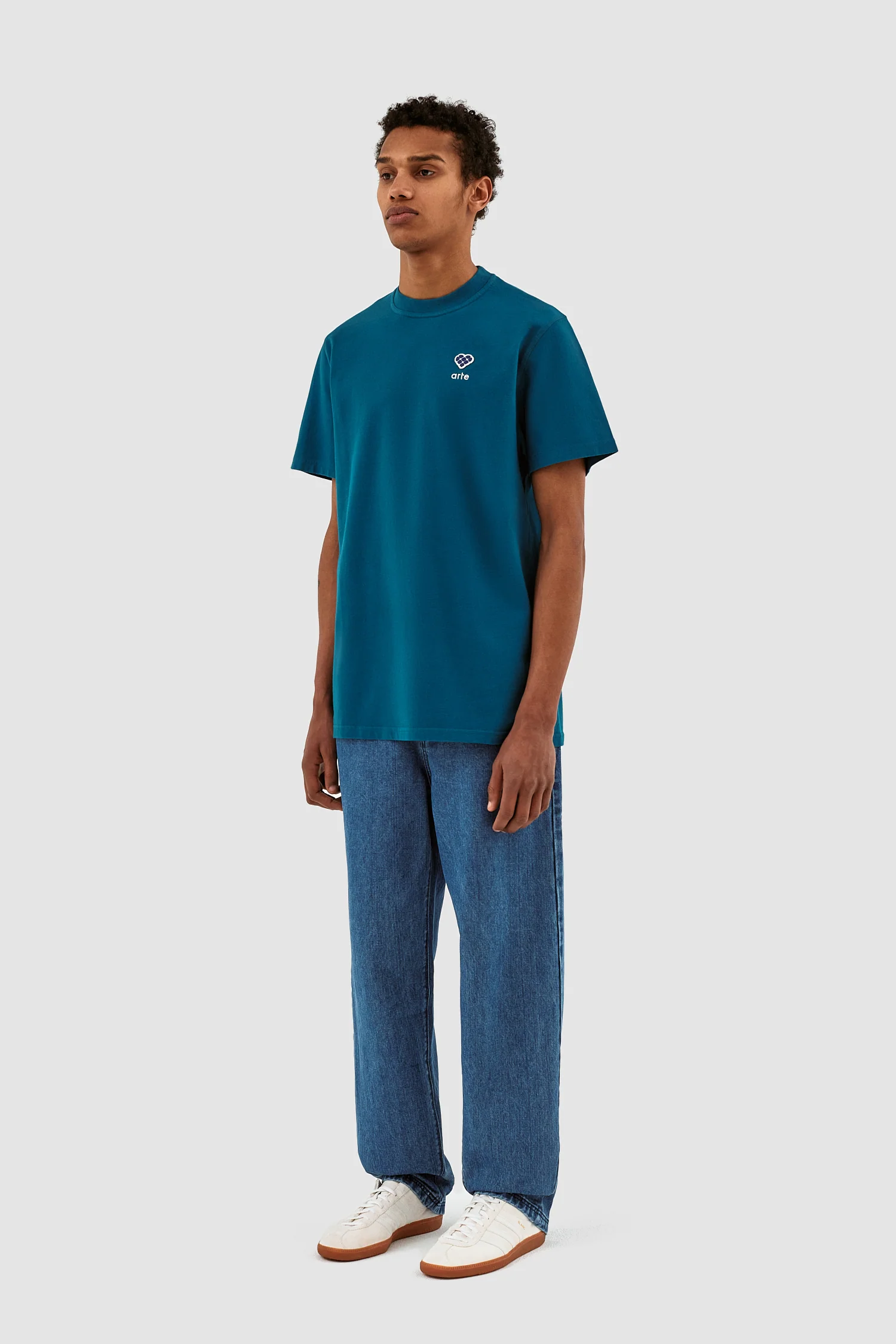 Tommy Heart Patch T-shirt - Blue Lagoon - Image 4