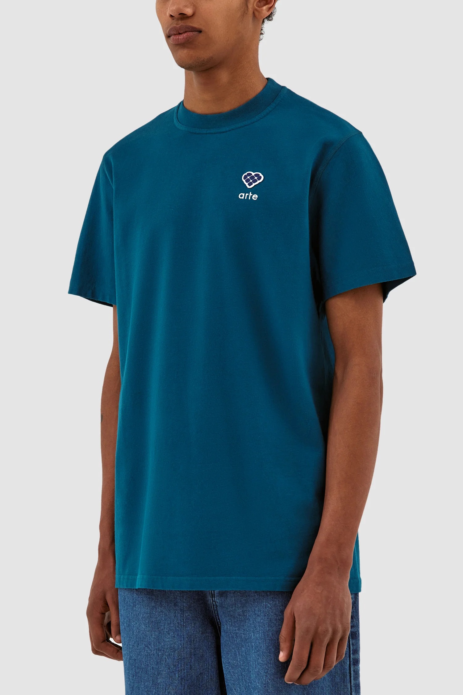 Tommy Heart Patch T-shirt - Blue Lagoon - Image 6