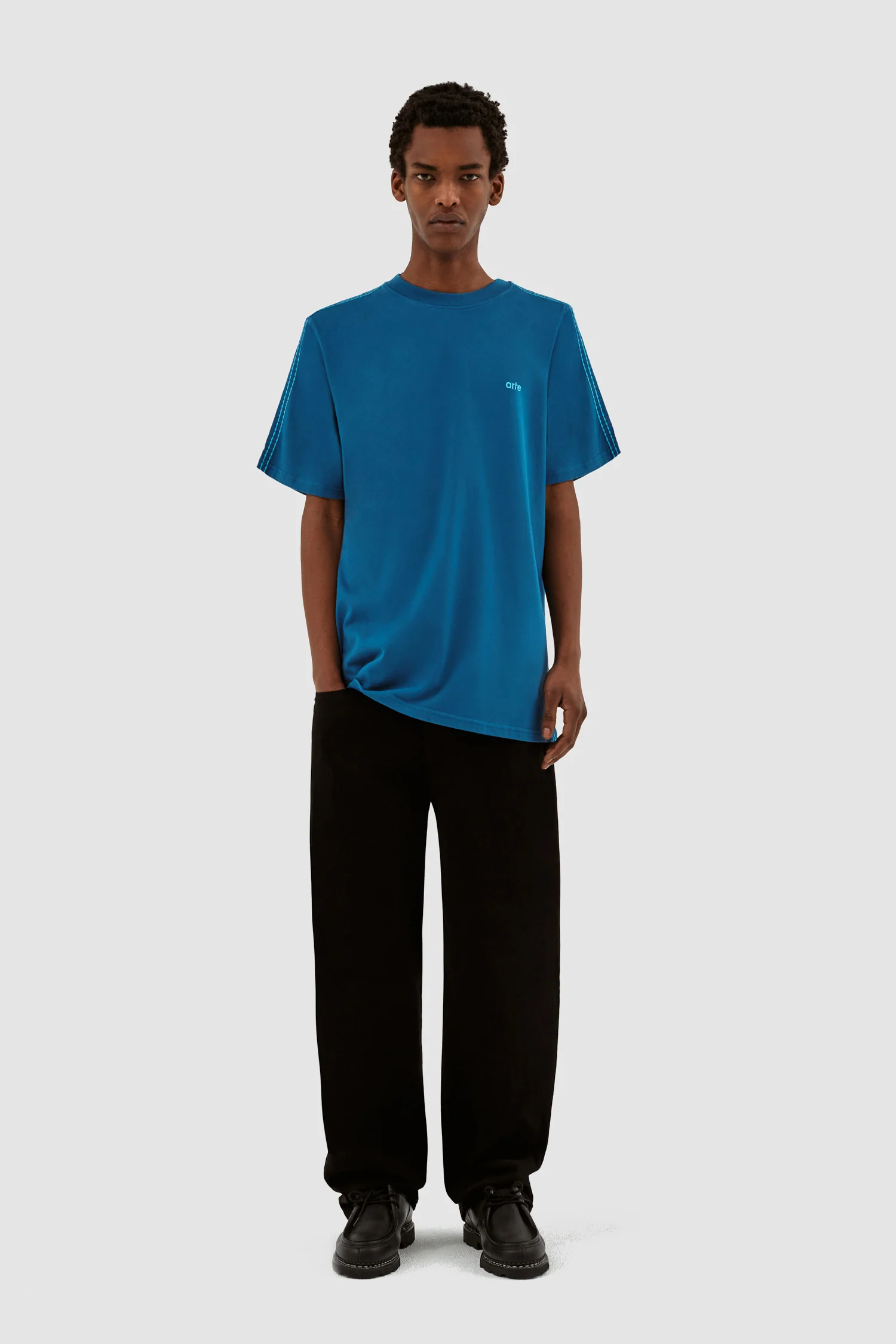 Chemise à manches détaillées Trevor - Bleu - Image 4