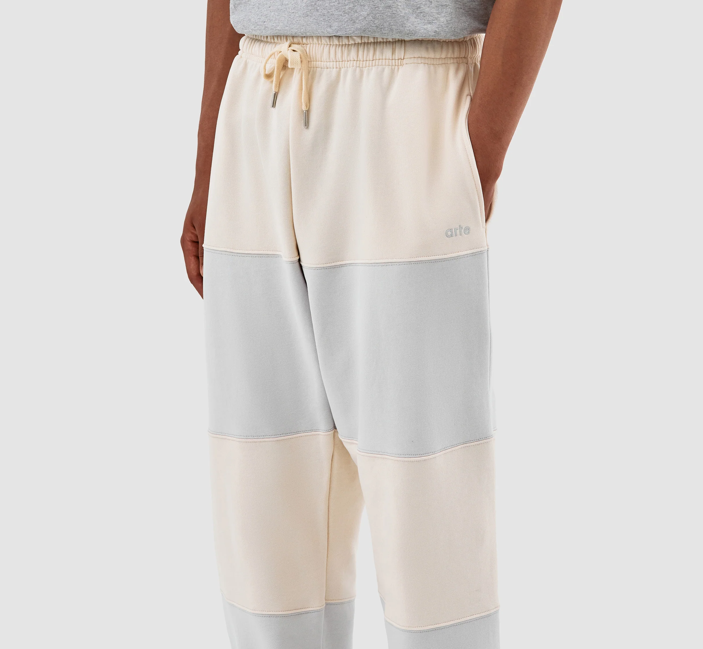 Pantalon à rayures Tristian - Crème/Gris clair - Image 4