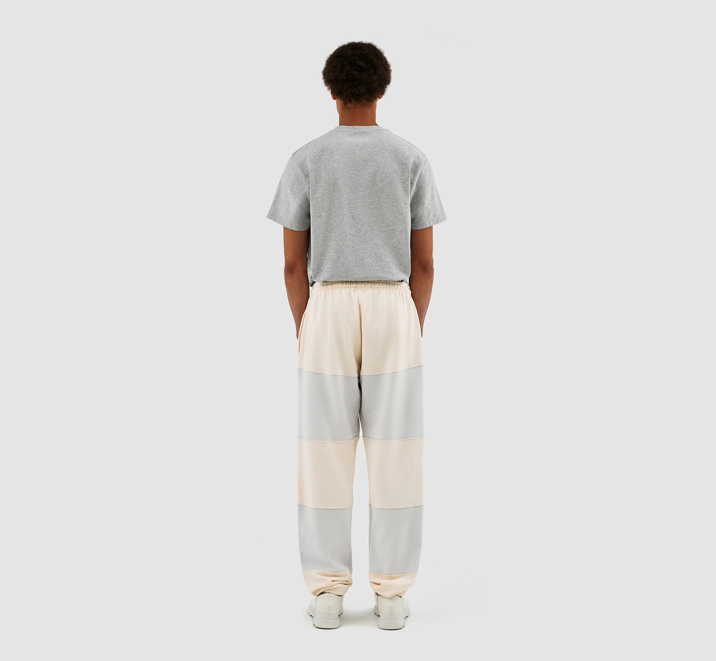 Pantalon à rayures Tristian - Crème/Gris clair - Image 7