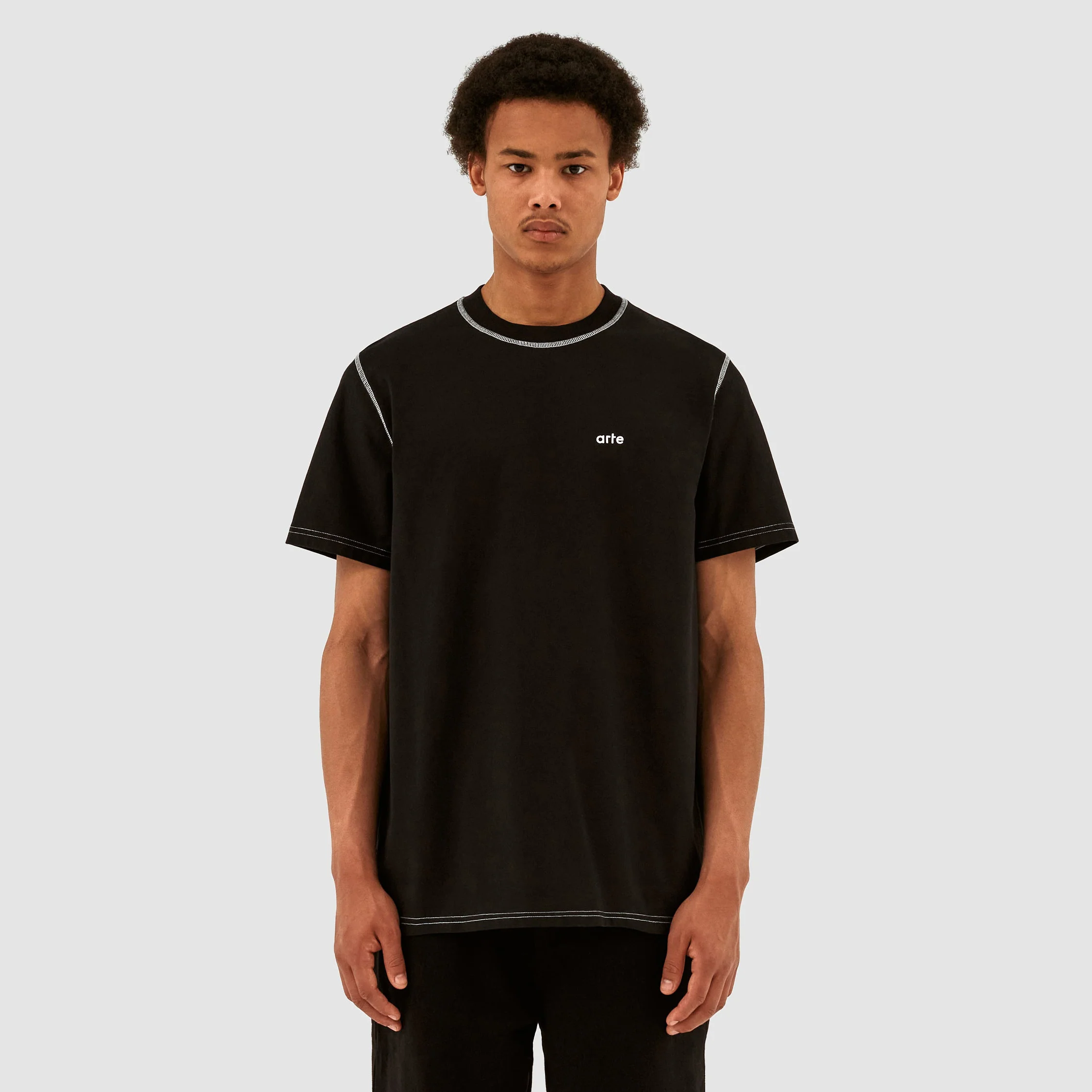 T-shirt contrasté Turner - Noir